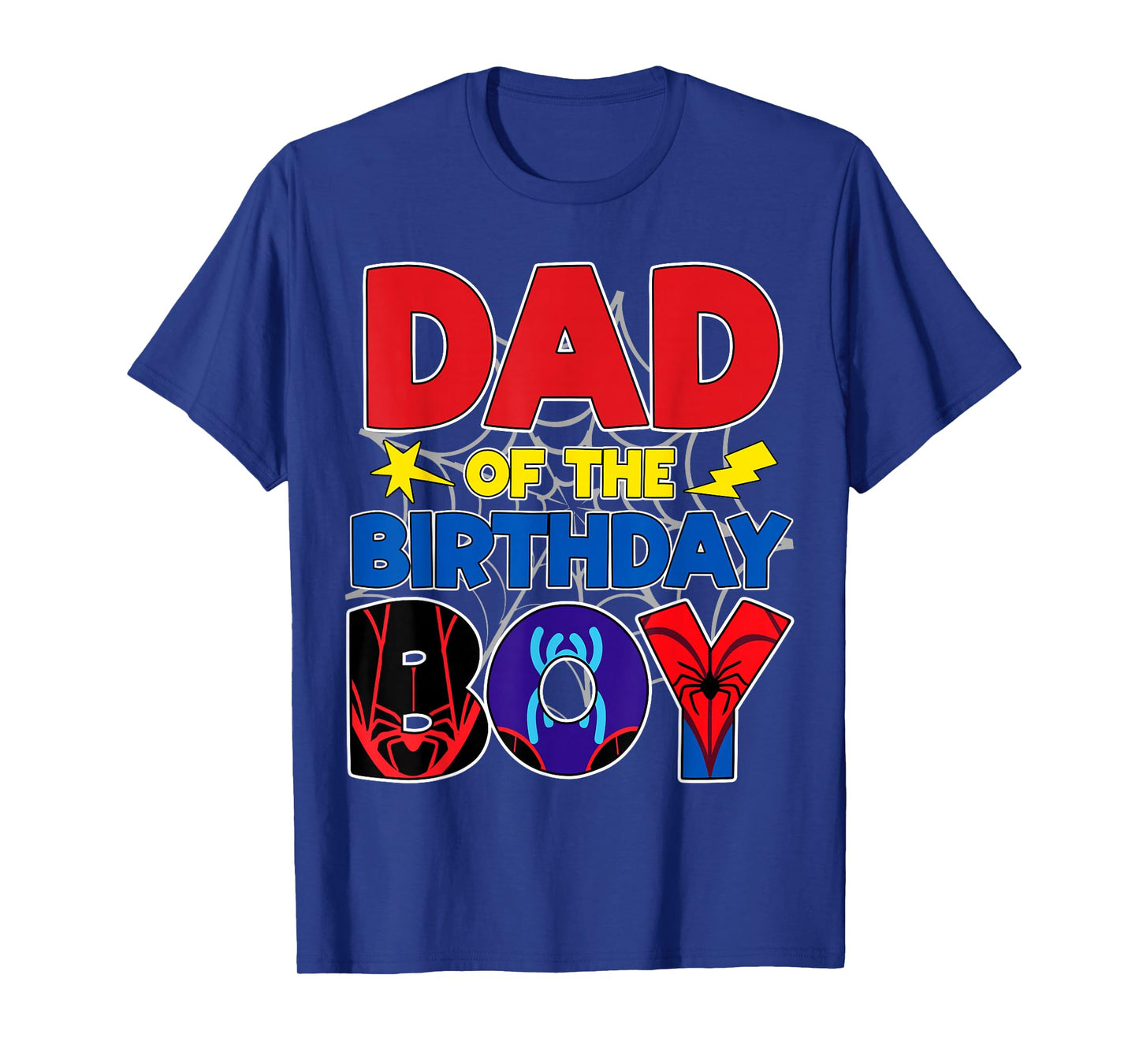 Dad Of The Birthday Boy Matching Spider Family Birthday T-Shirt