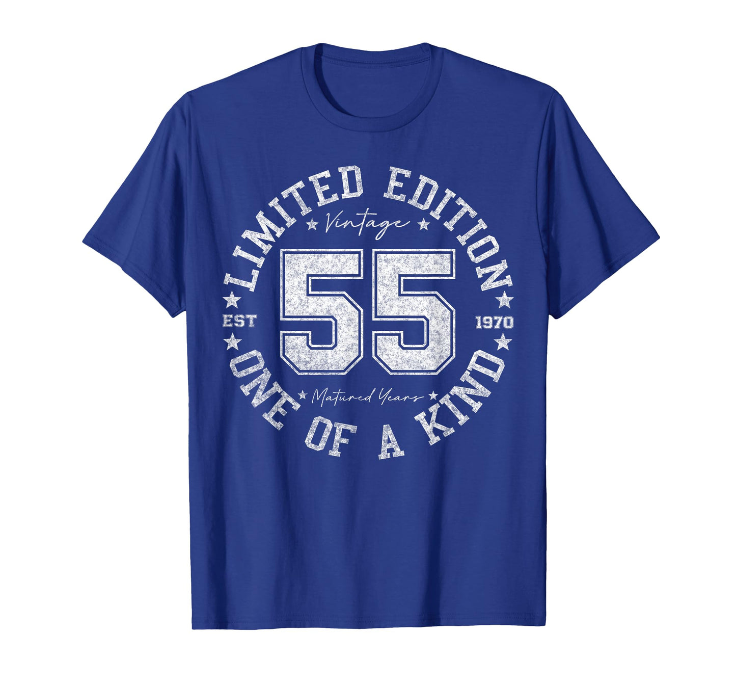 Retro One Of a Kind Shirts For Men Women 2025 55th Birthday T-Shirt, Unisex-Adult, Short Sleeve, T-Shirt, Black, Small