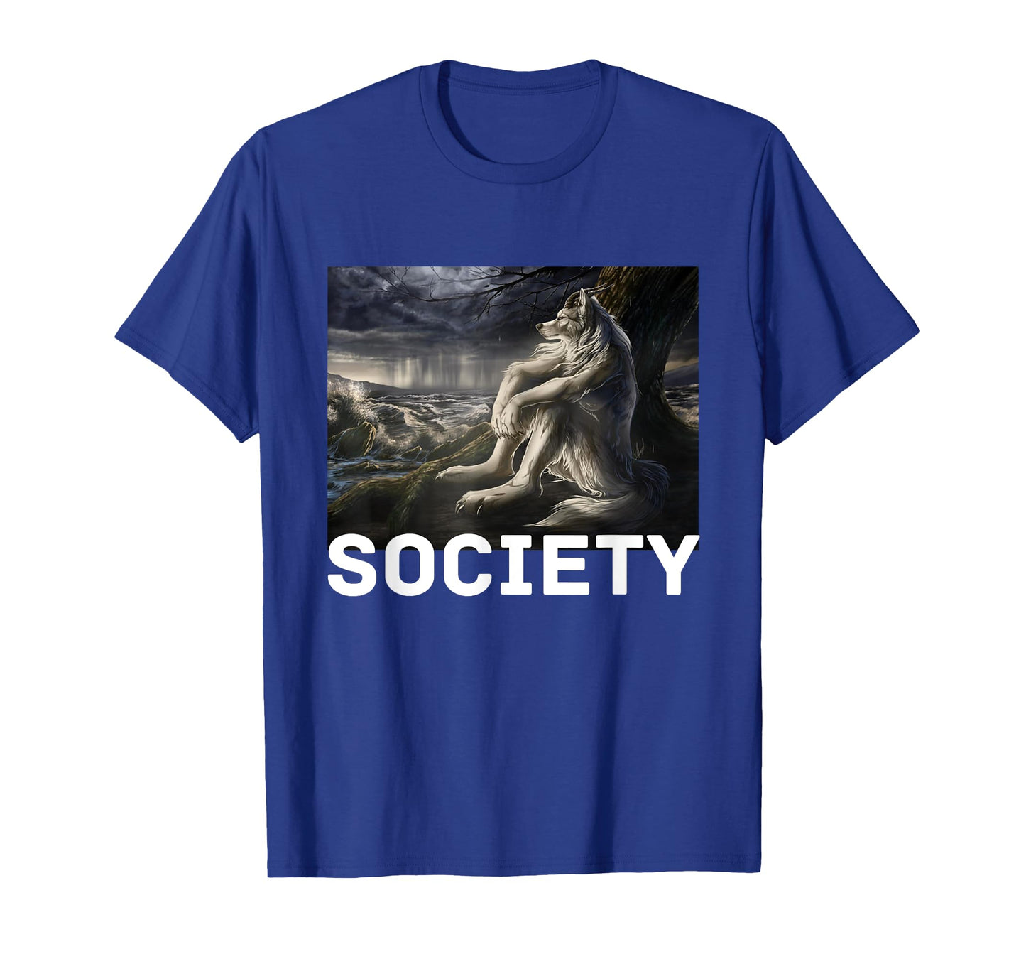 Society Funny Cringe Alpha Werewolf Wolf Meme T-Shirt