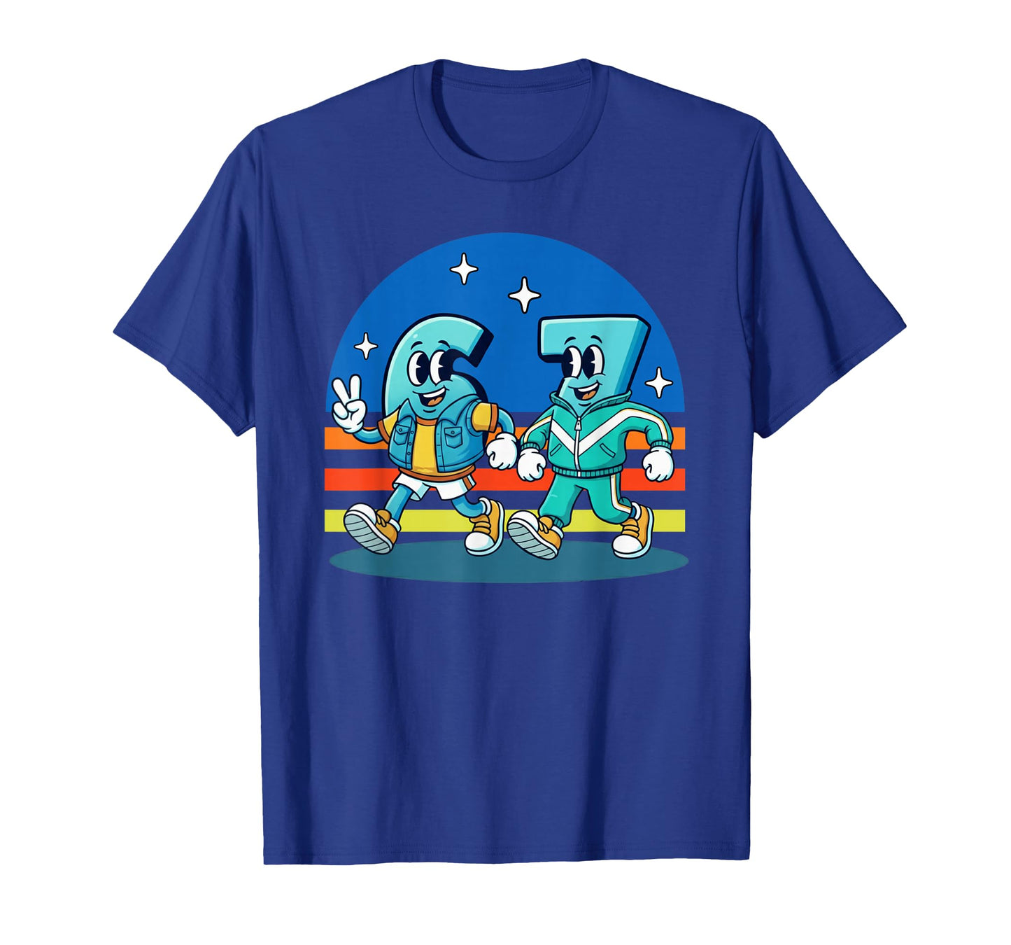 67 Six Seven Fun Trending Meme Funny Design Kids School T-Shirt