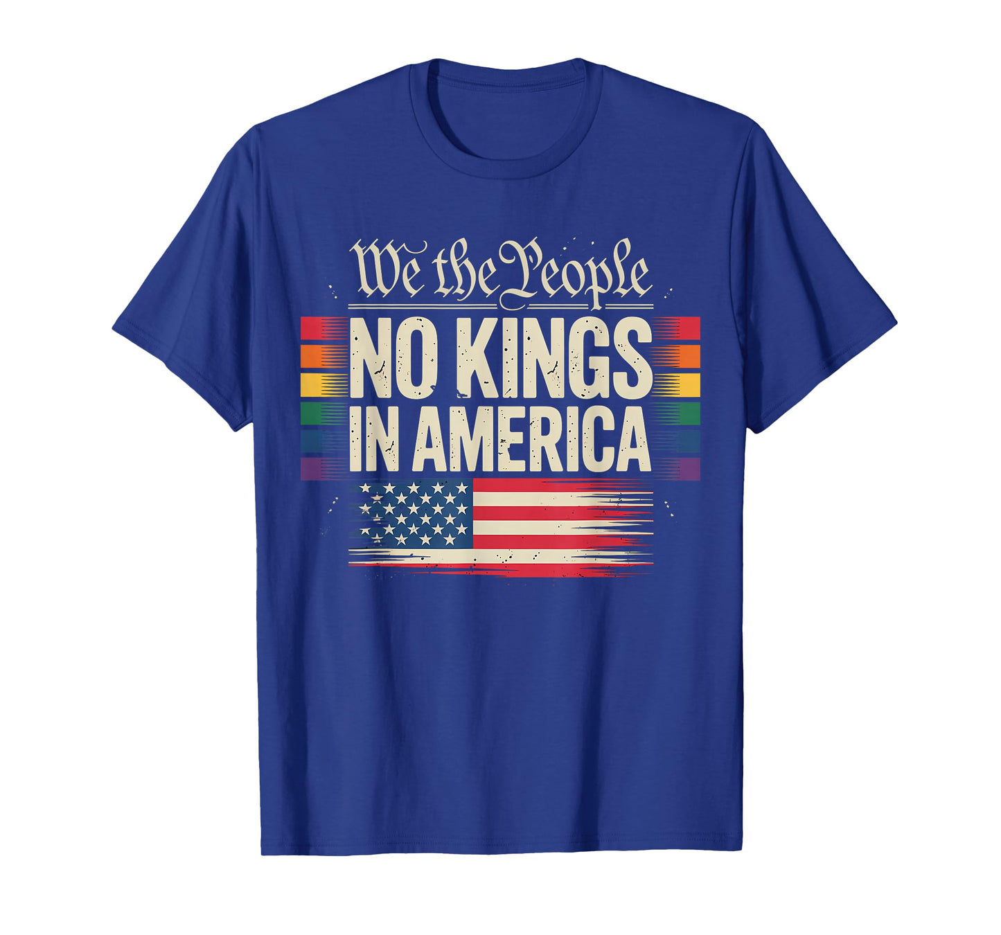 No Kings in America Patriotic Quote T-Shirt