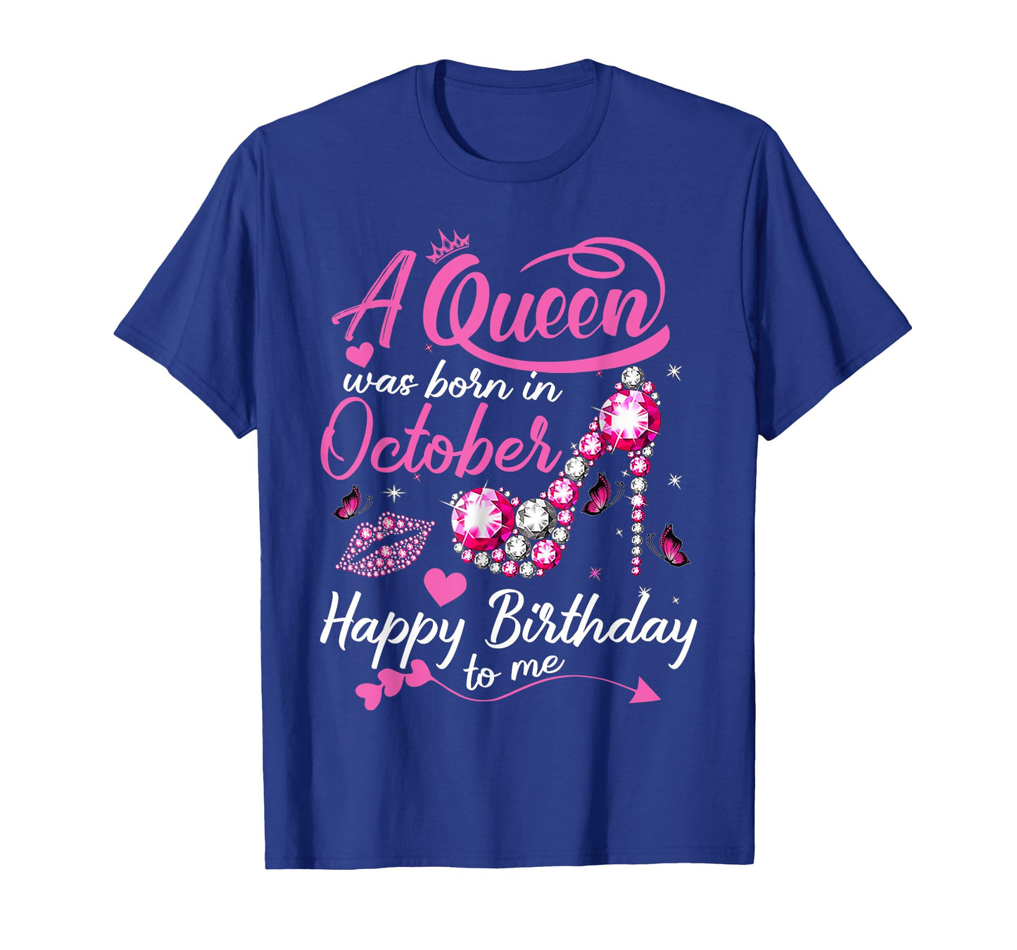 Black Queens are Born in October Shirt Women Birthday Gift T-Shirt