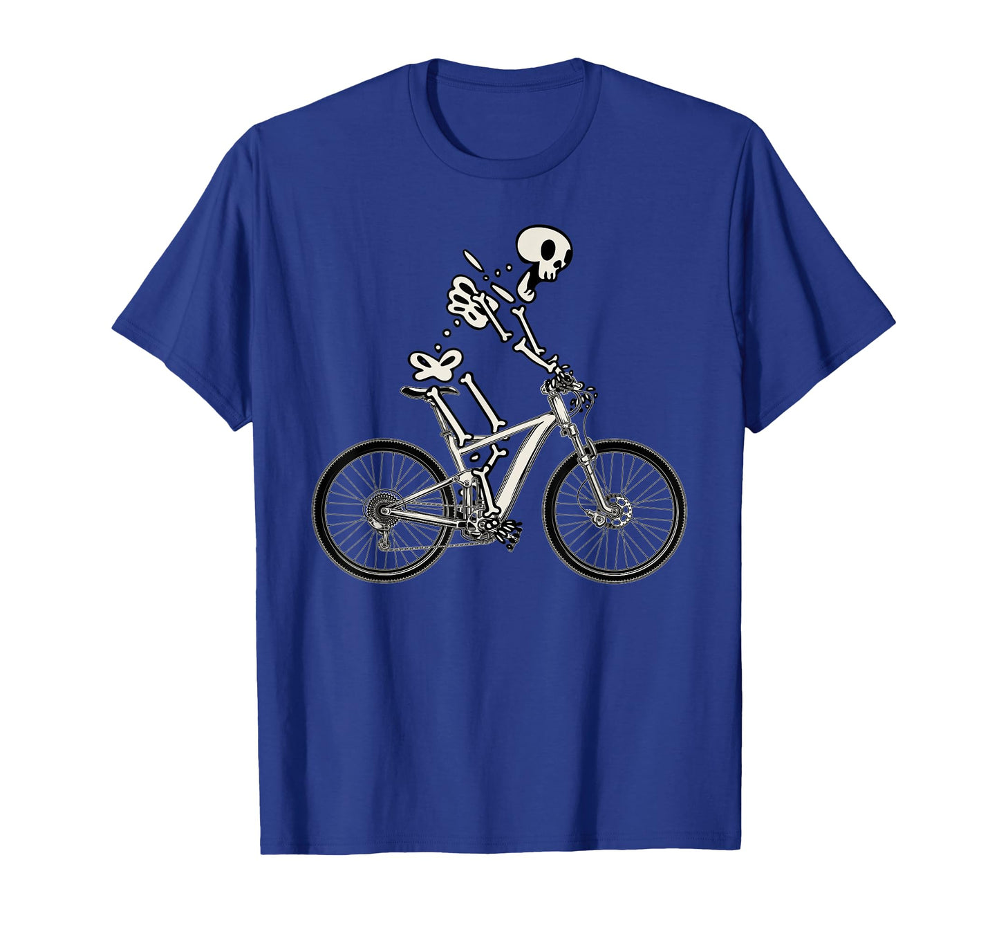 Bike Funny Skeleton On Bicycle Biker Mountain Bike T-Shirt