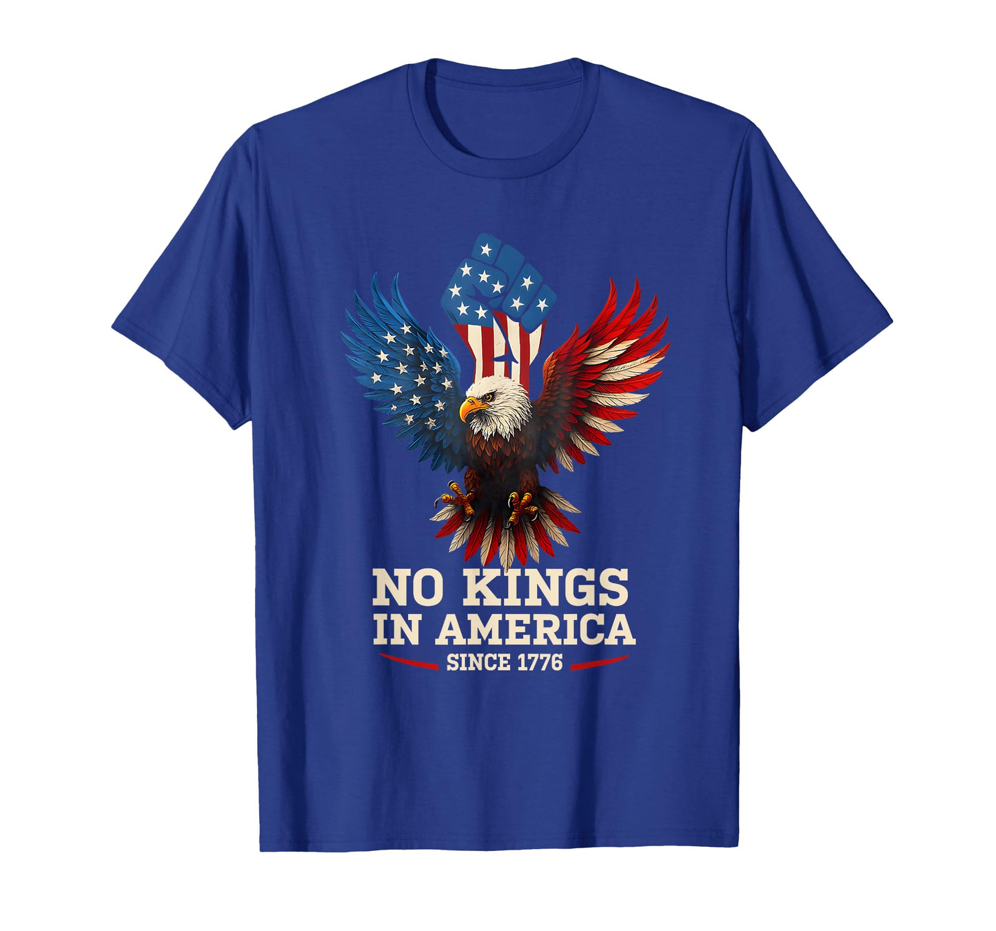 No Kings In America Since 1776 America Flag T-Shirt