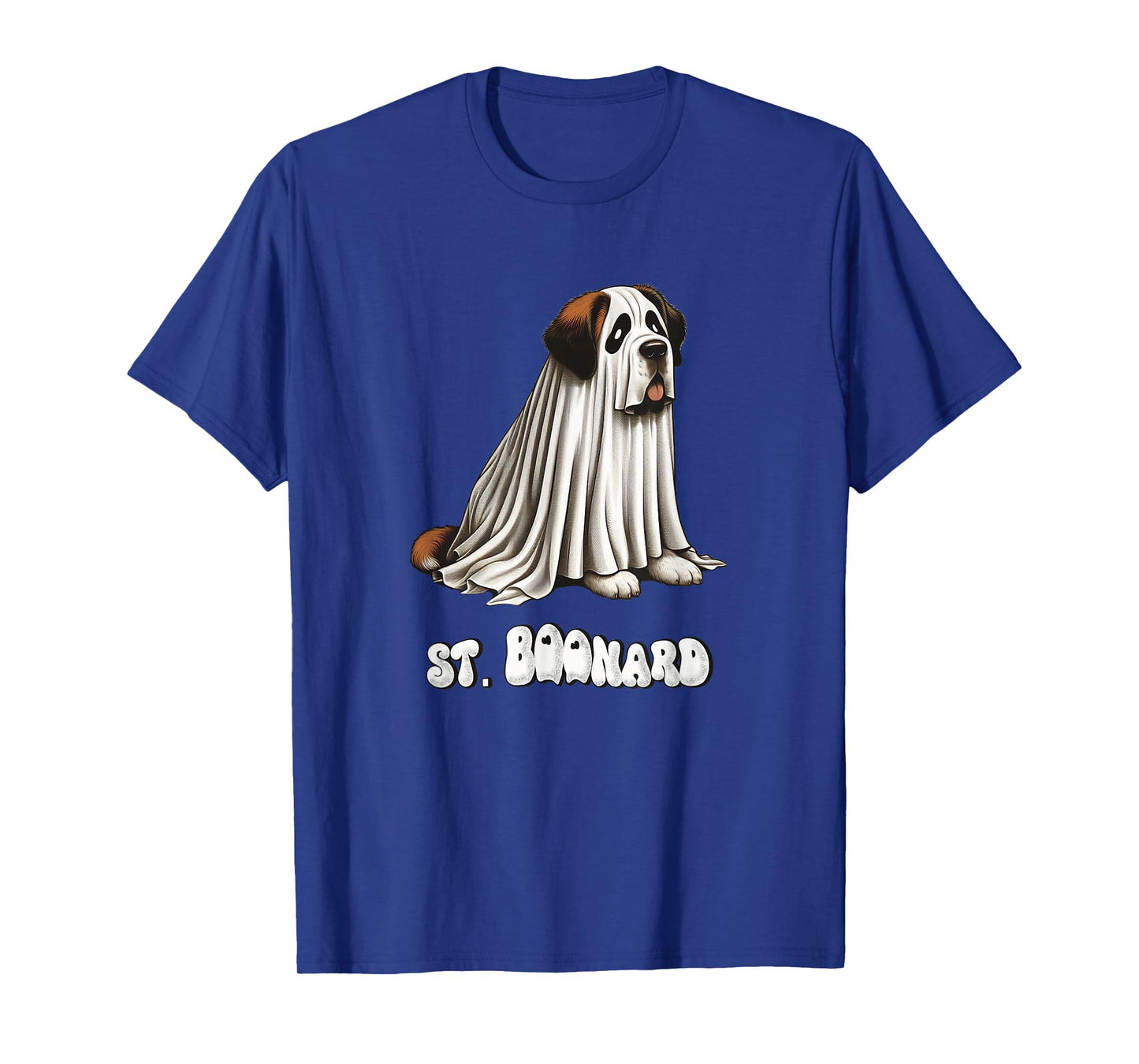 Funny Saint Bernard Halloween Ghost, St. Boonard, Dog Mom T-Shirt