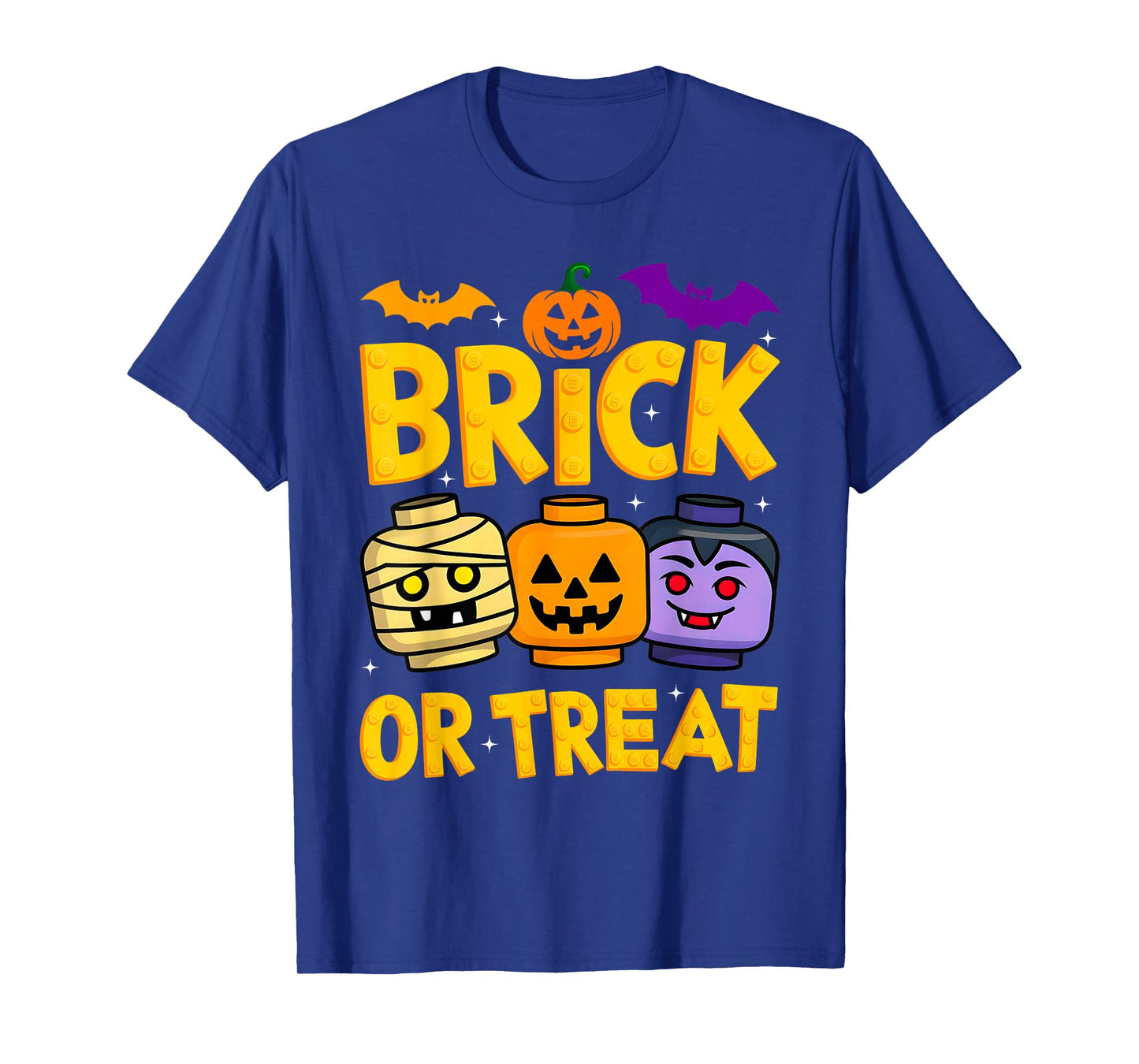 Brick or Treat Halloween Master Builder Blocks Building Kids T-Shirt