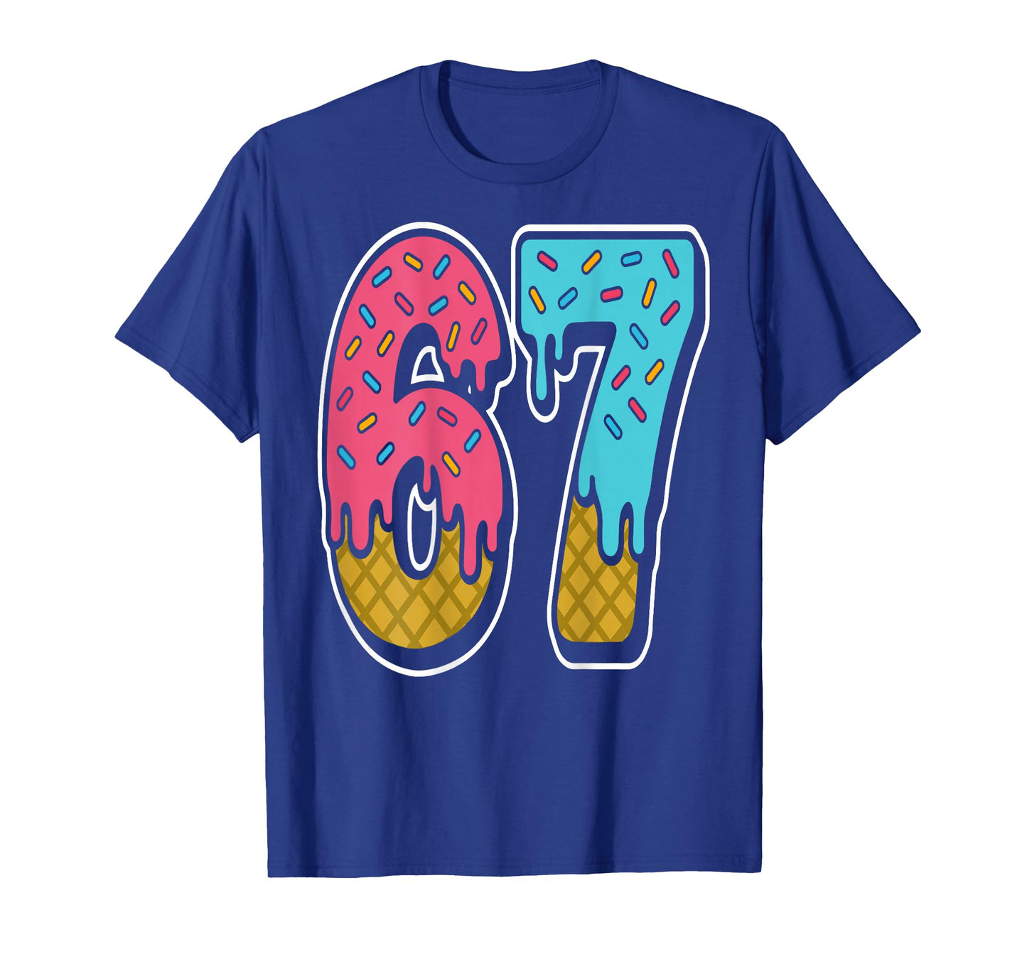 Six Seven Ice Cream Drip Sport 67 Mason Meme (On Back) T-Shirt
