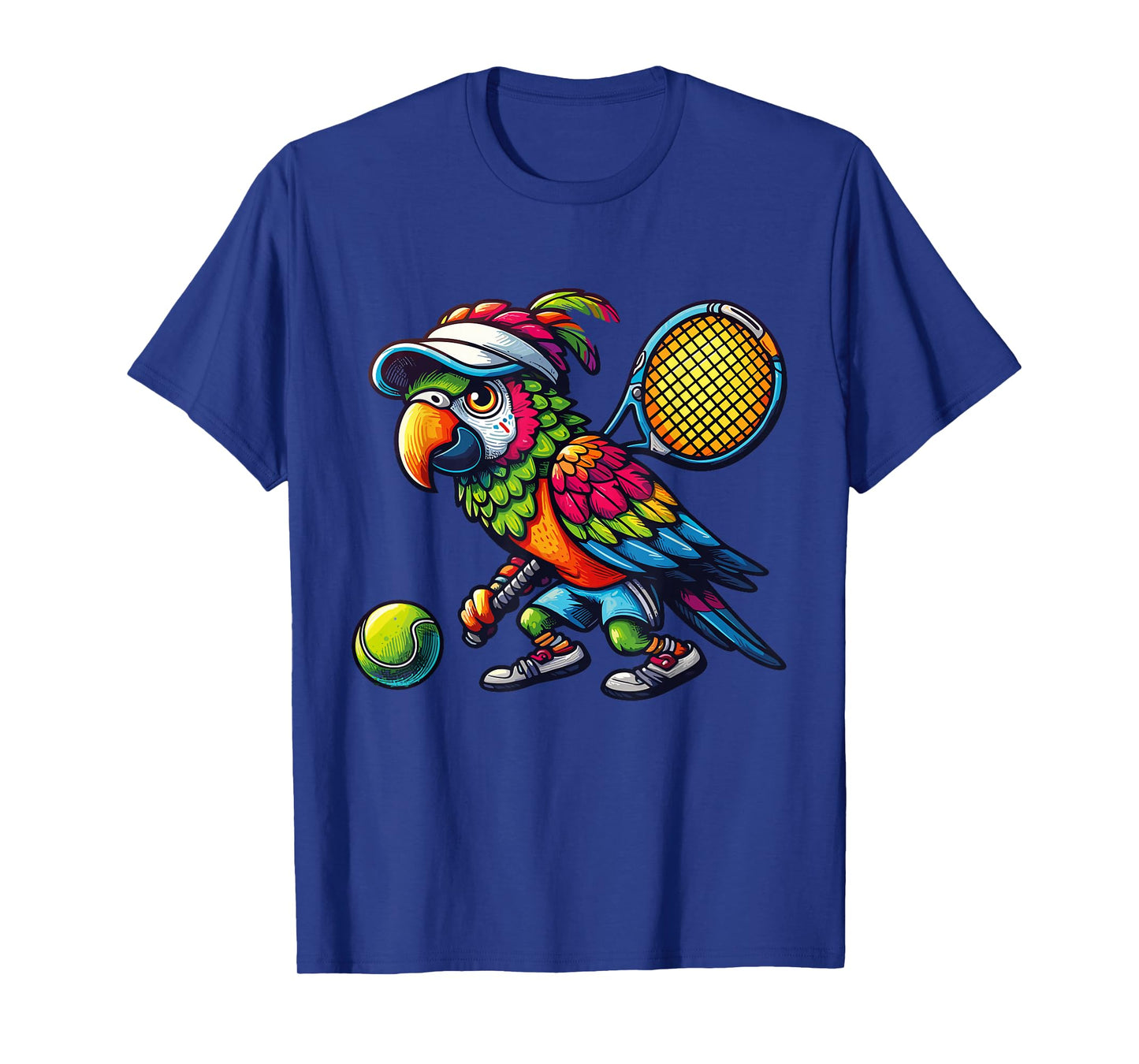 Parrot Tennis Club Animals Sport Tournament Players T-Shirt