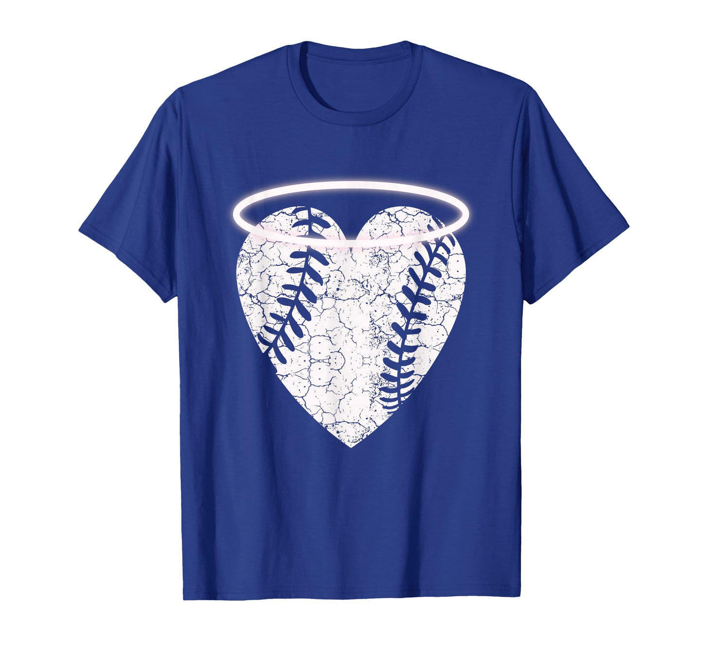Vintage Angel Baseball Heart with Halo T-Shirt