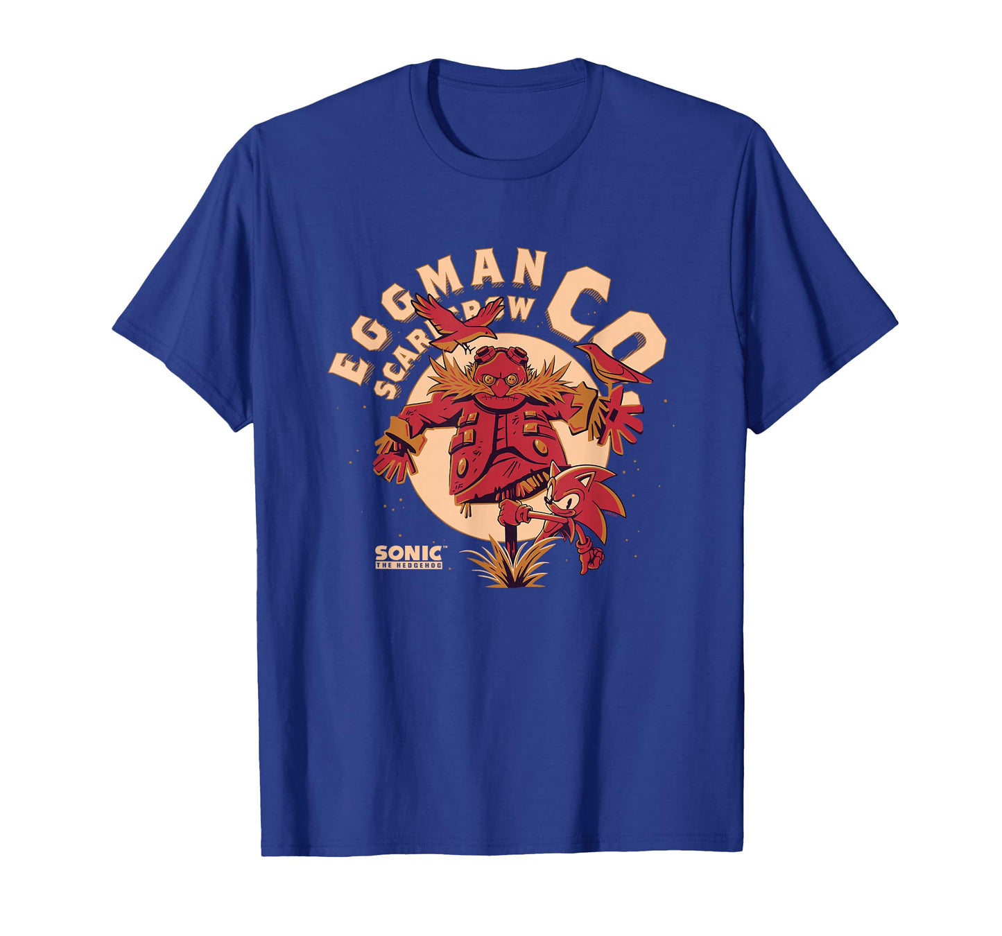 Sonic The Hedgehog Halloween Eggman Scarecrow Co. Vintage T-Shirt