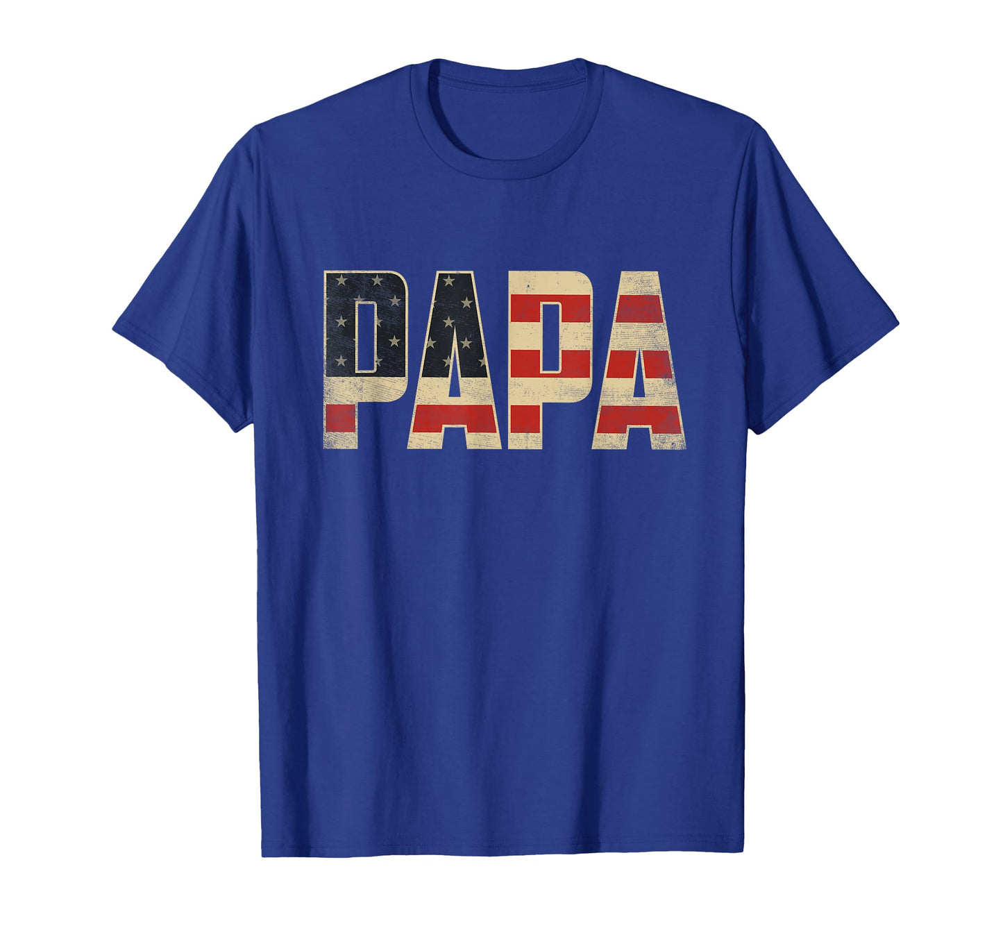 Papa Bold Patriotic American Flag Fatherβs Day Papa T-Shirt