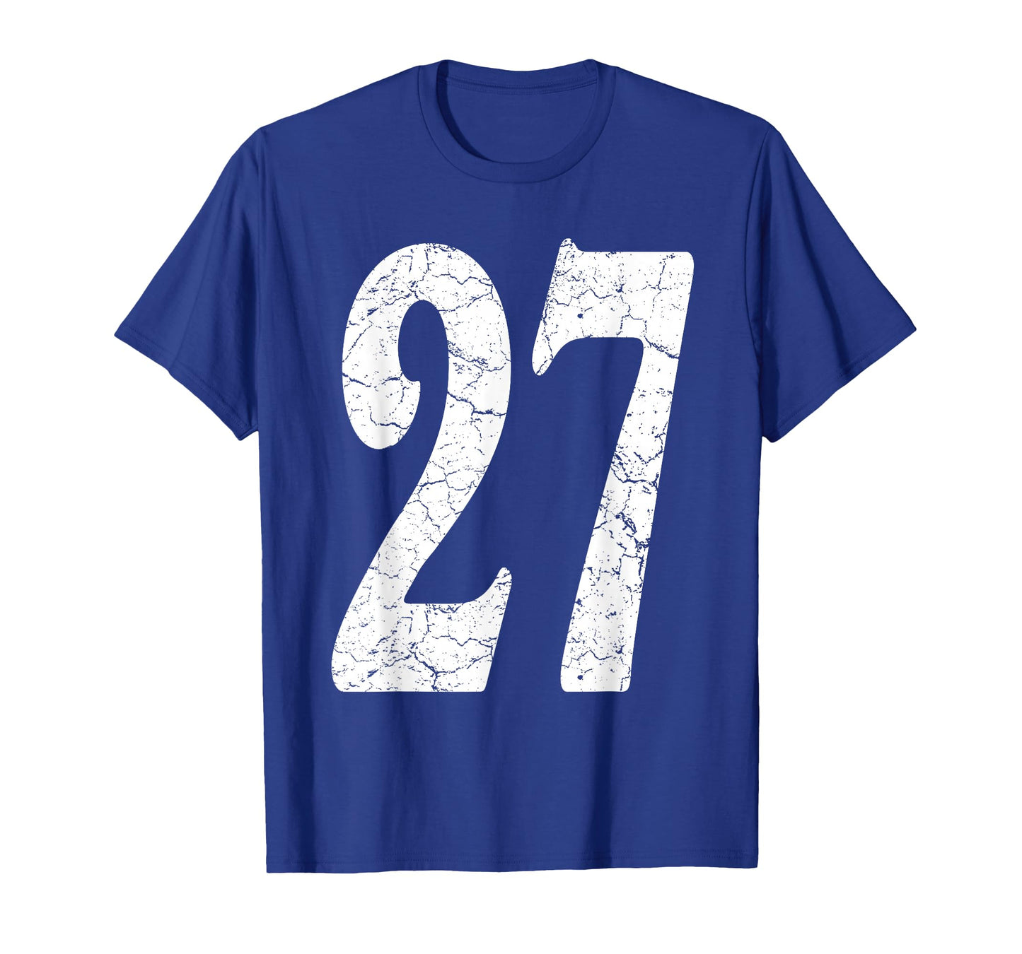 Distressed White Number 27 Jersey Uniform Player Fan T-Shirt