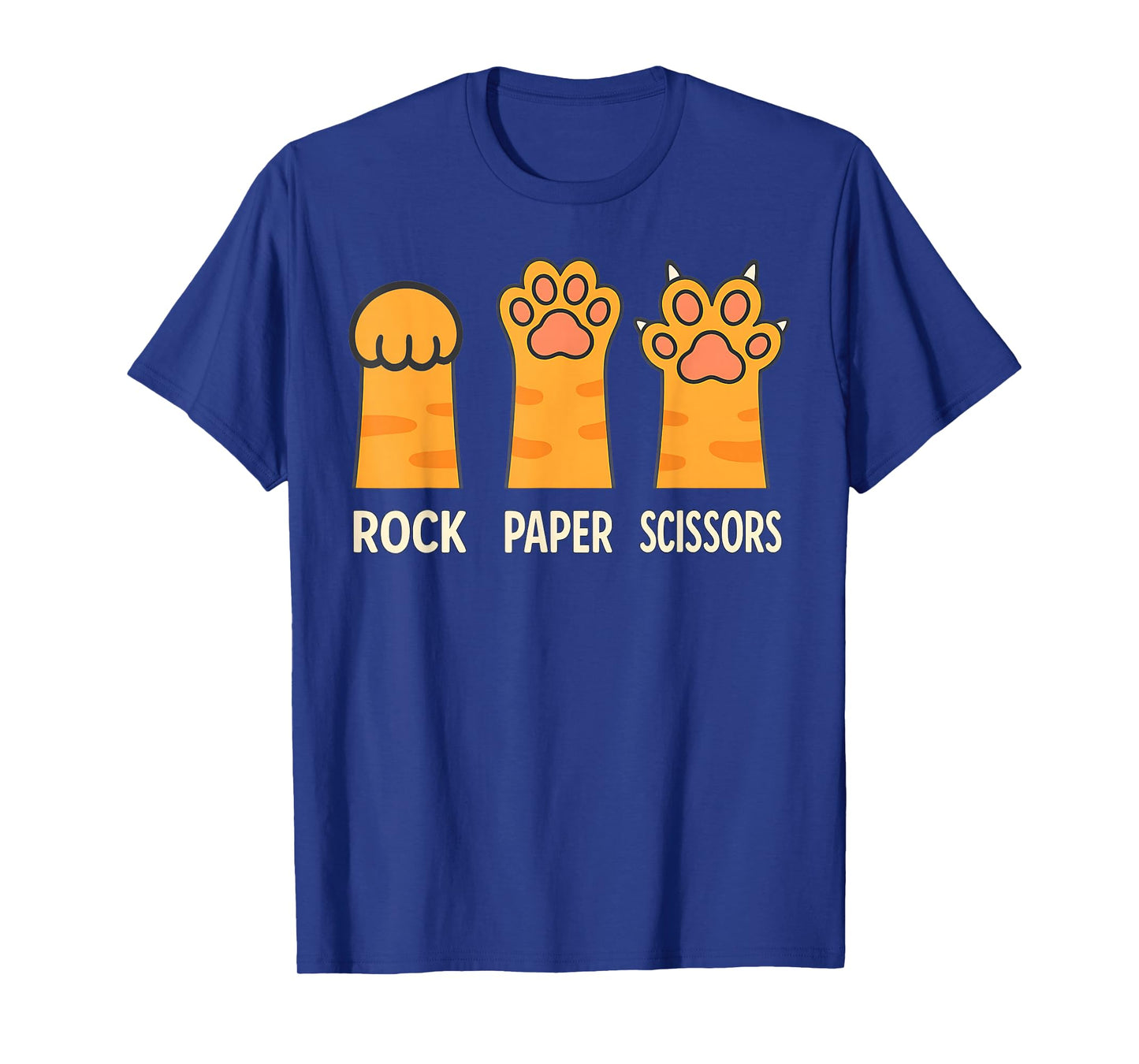 Rock Paper Scissors Cat Paws Funny Kitty Meme for Cat Lovers T-Shirt