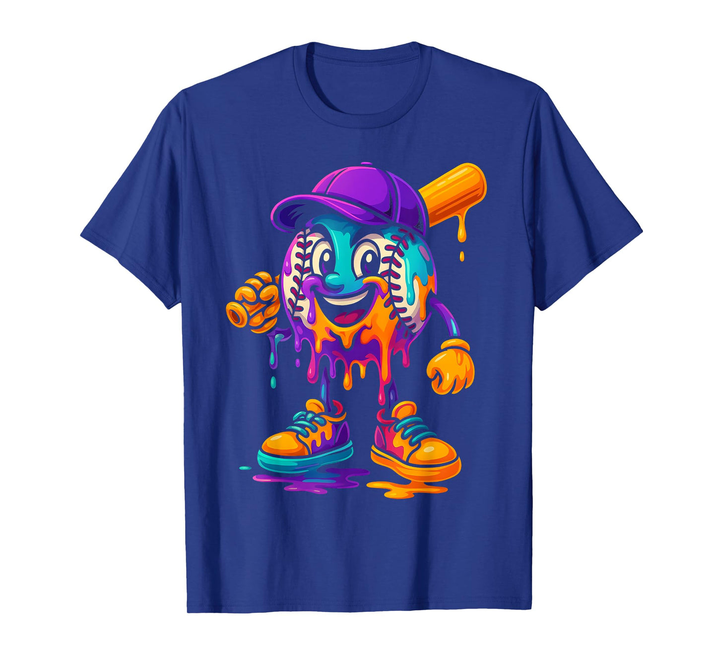 Baseball Drip Mascot Boys Ice Cream Youth Sweet Sport Lovers T-Shirt