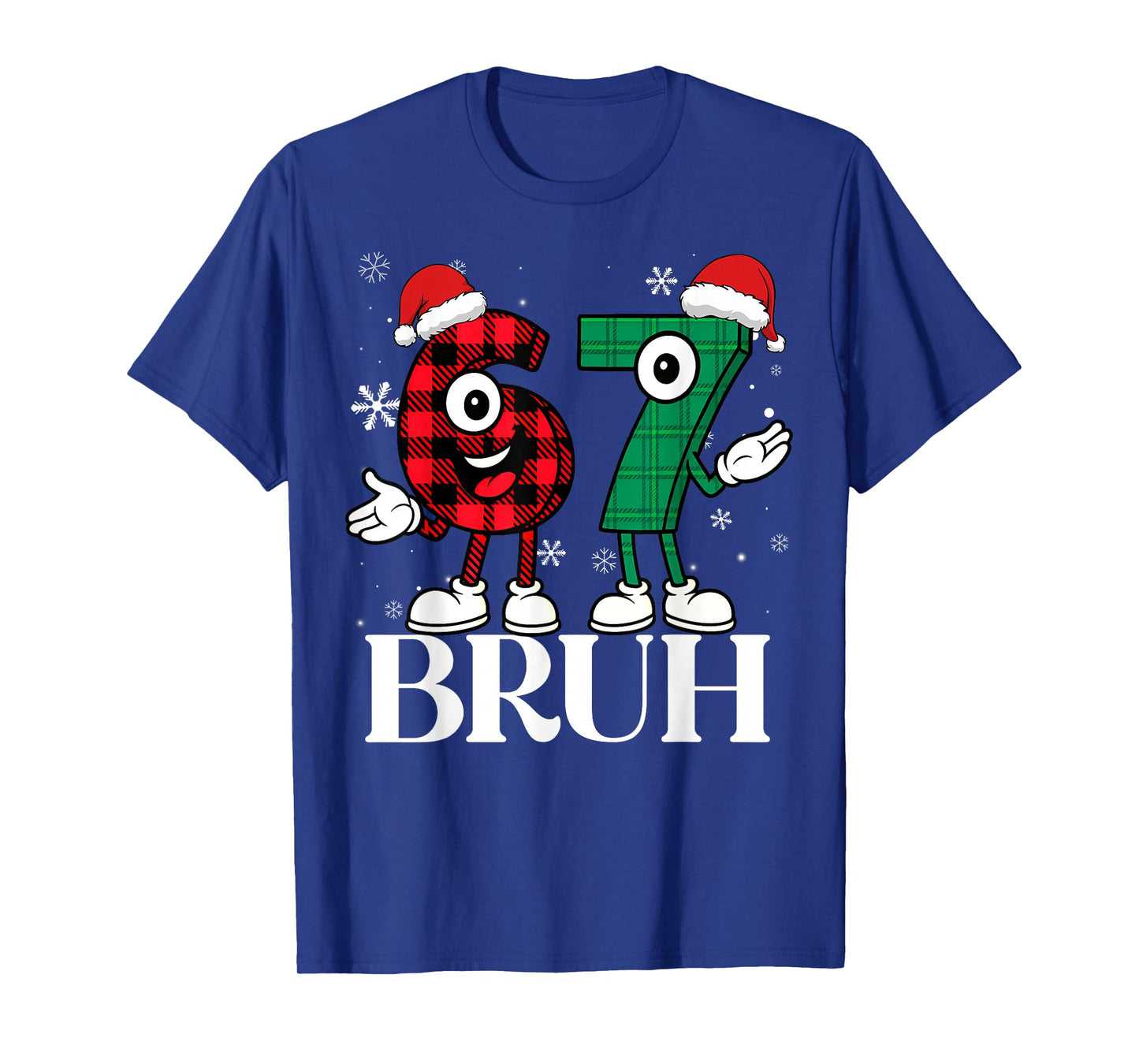 67 Six Seven Christmas Bruh Funny Italian Brainrot Meme T-Shirt