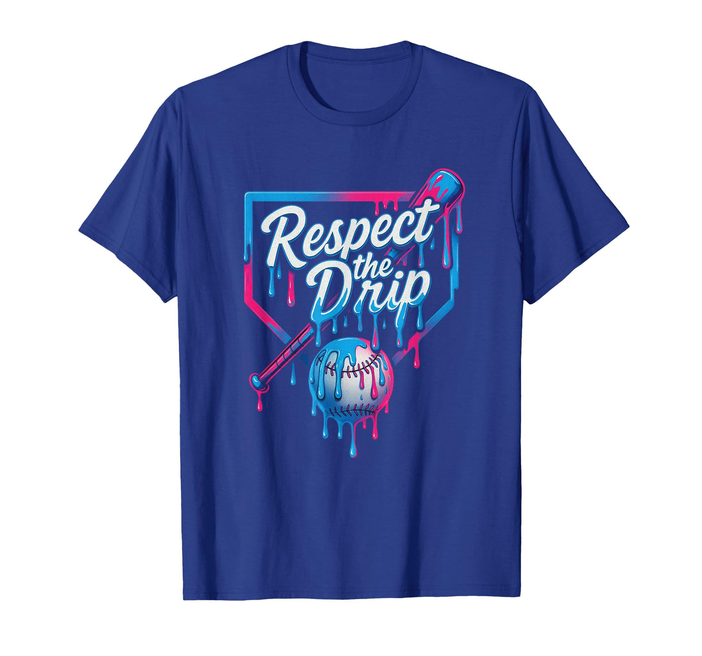 Respect The Drip Baseball Bat Ball Ice Cream Boys Kids T-Shirt