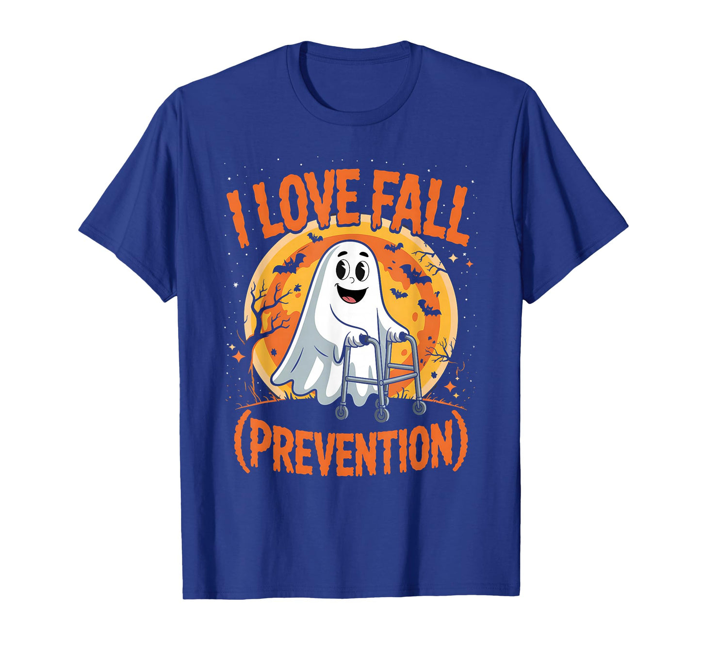 I Love Fall Prevention Physical Therapy Halloween Ghost T-Shirt