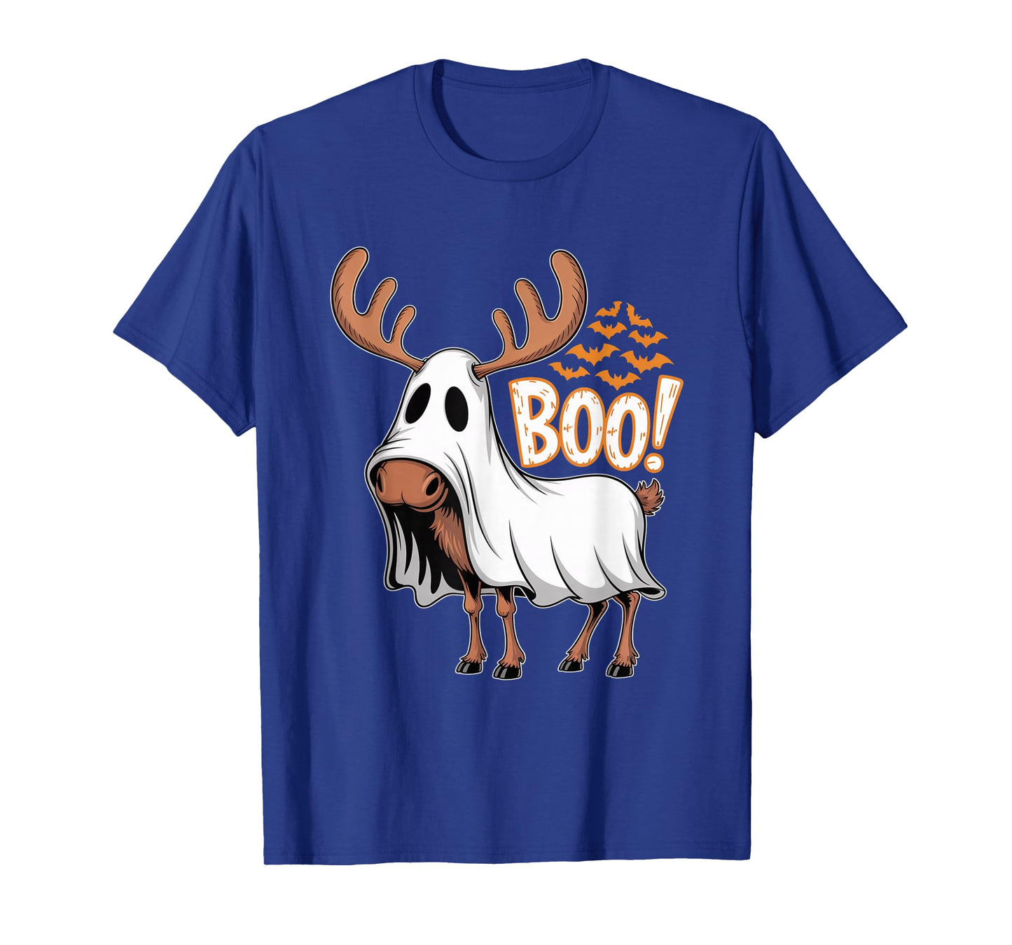 Spooky Moose Ghost Boo Costume Halloween Party T-Shirt