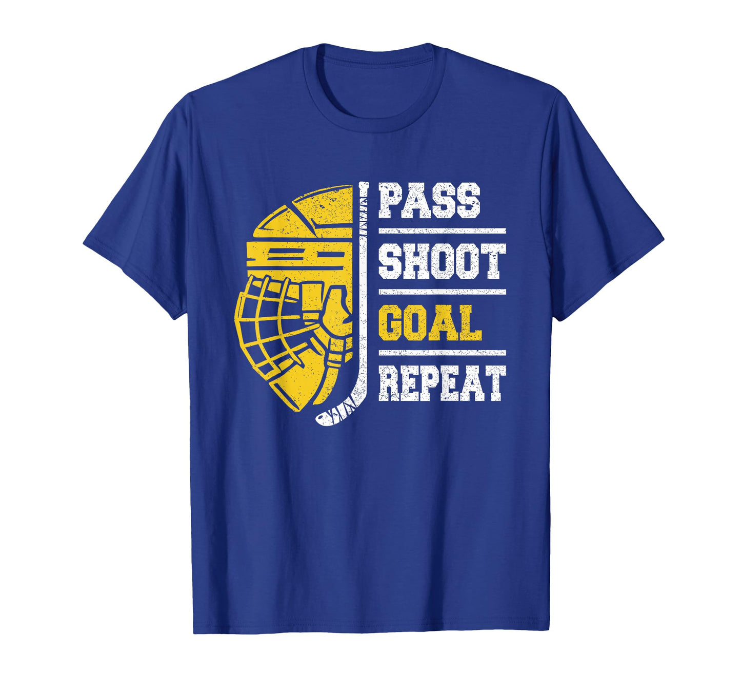 Ice Hockey For Boys, Men | Pass Shoot Goal Repeat | Hockey T-Shirt