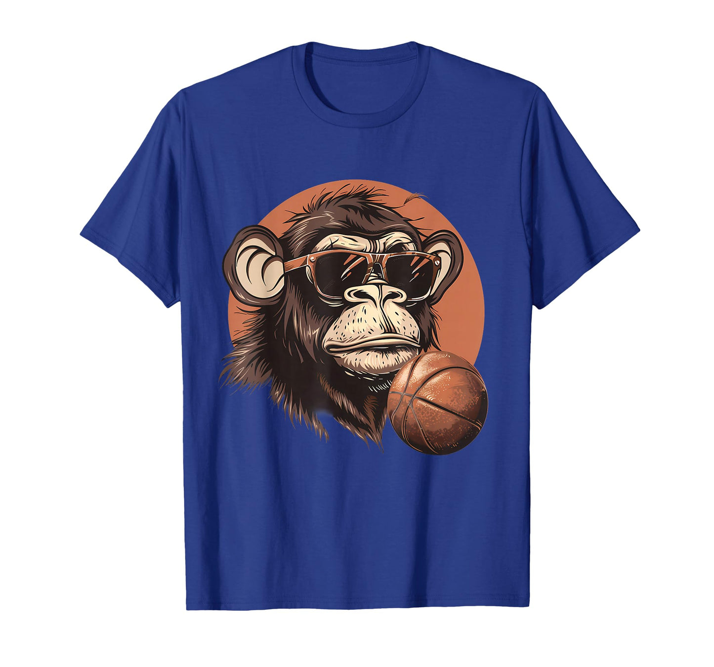Basketball Monkey Portrait Basketball Hoop Basketball Lover T-Shirt