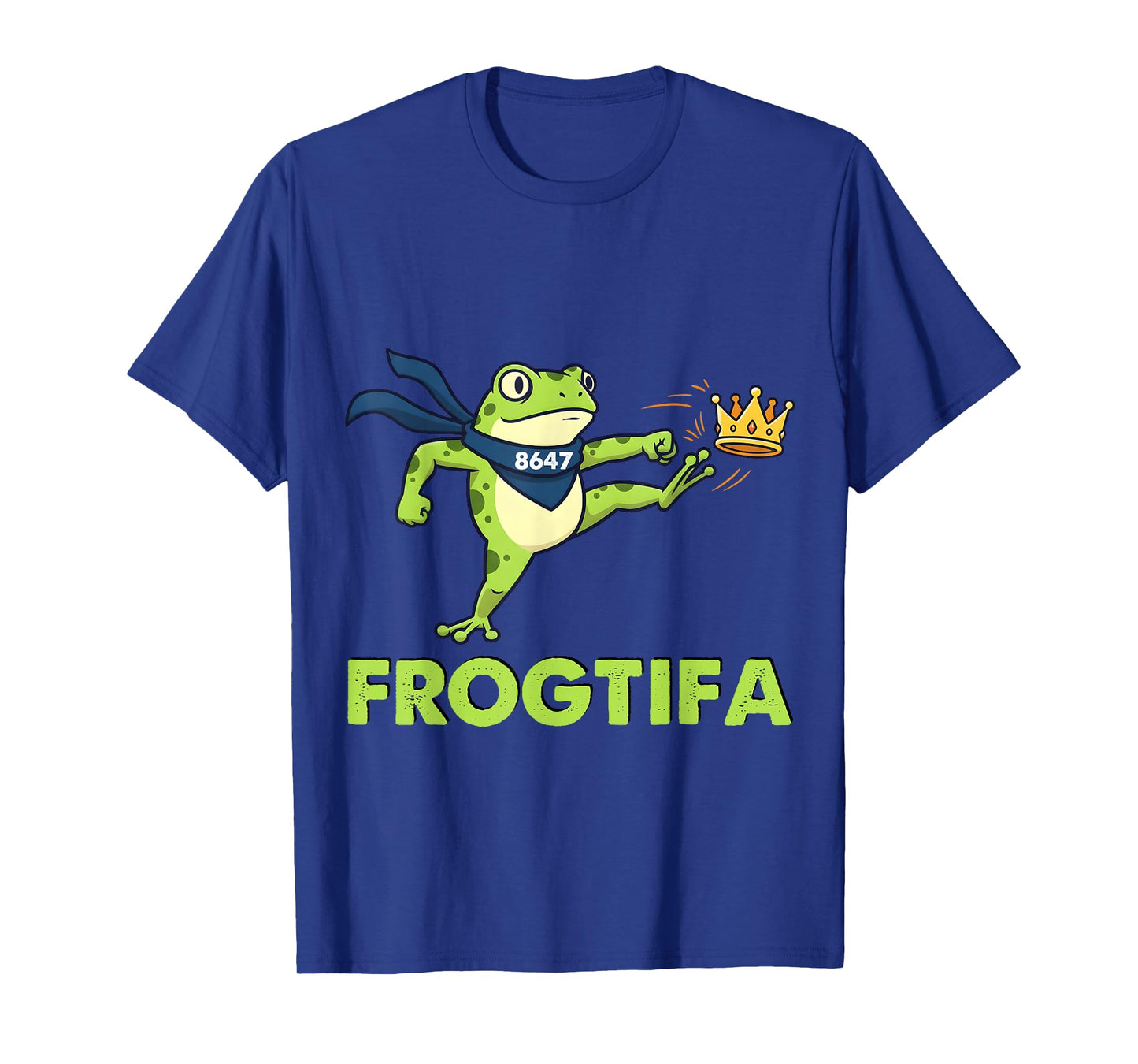 Portland Frog FROGTIFA No Kings Frog 8647 Funny Frog Crown T-Shirt