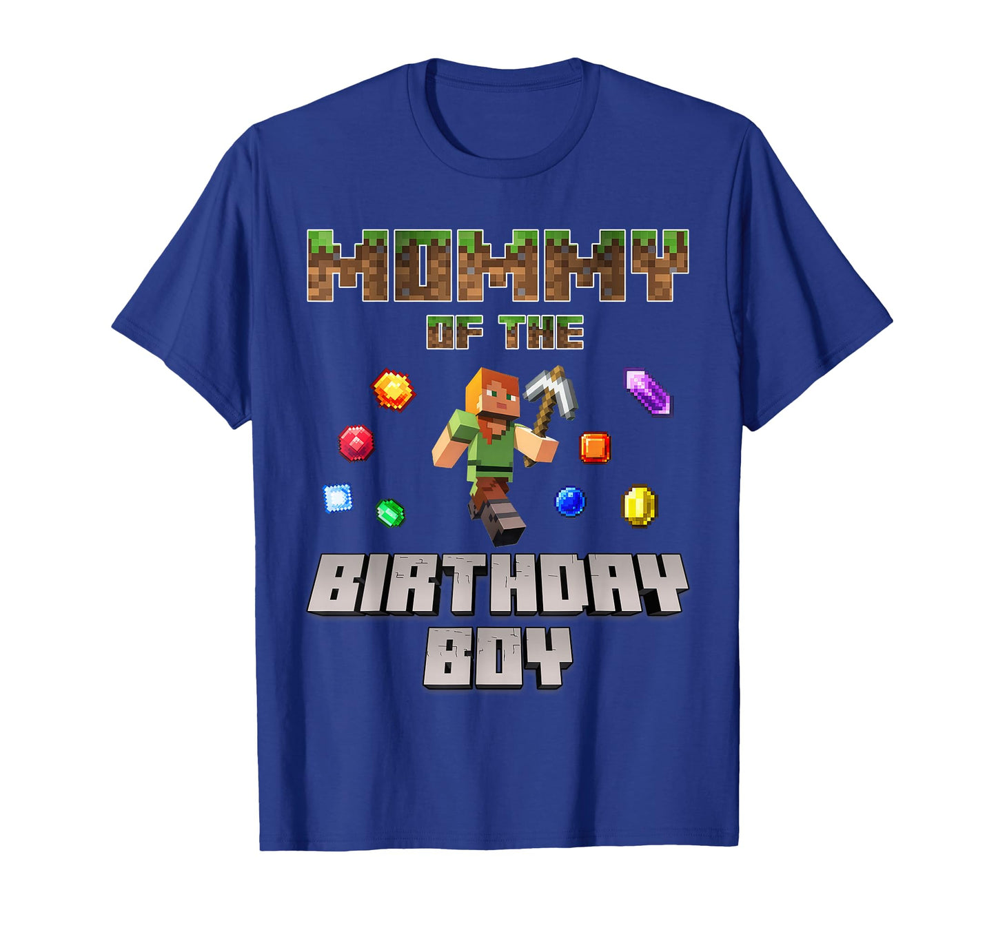 Mommy Of The Birthday Boy Video Gamer Pixel Number T-Shirt