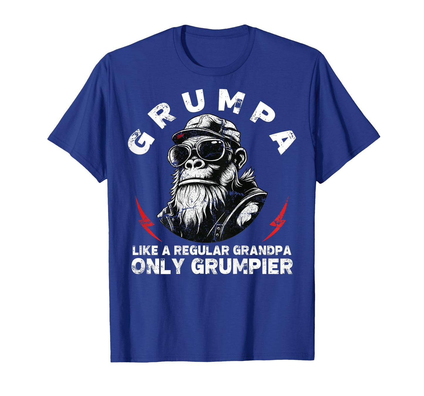 Grumpa Like A Regular Grandpa Only Grumpier Bearded Gorilla T-Shirt