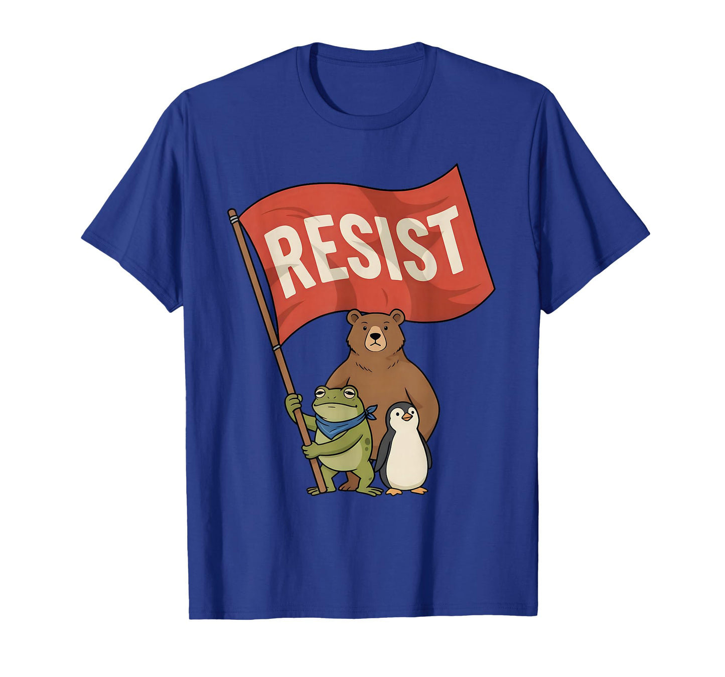 Portland Frog Resist No Kings Graphic Funny Protest Cool T-Shirt