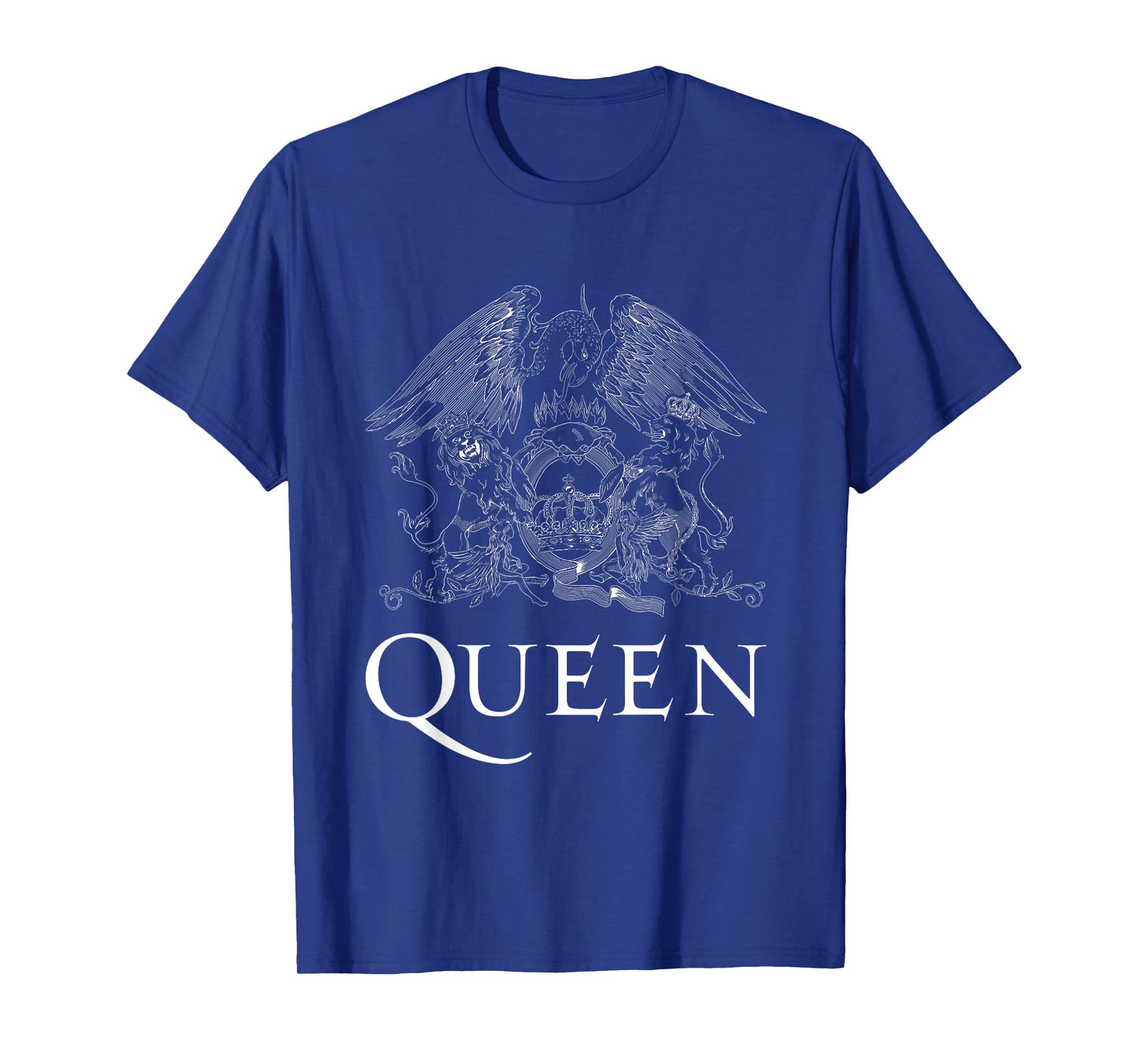 Queen Official Classic Crest Logo White Short Sleeve T-Shirt