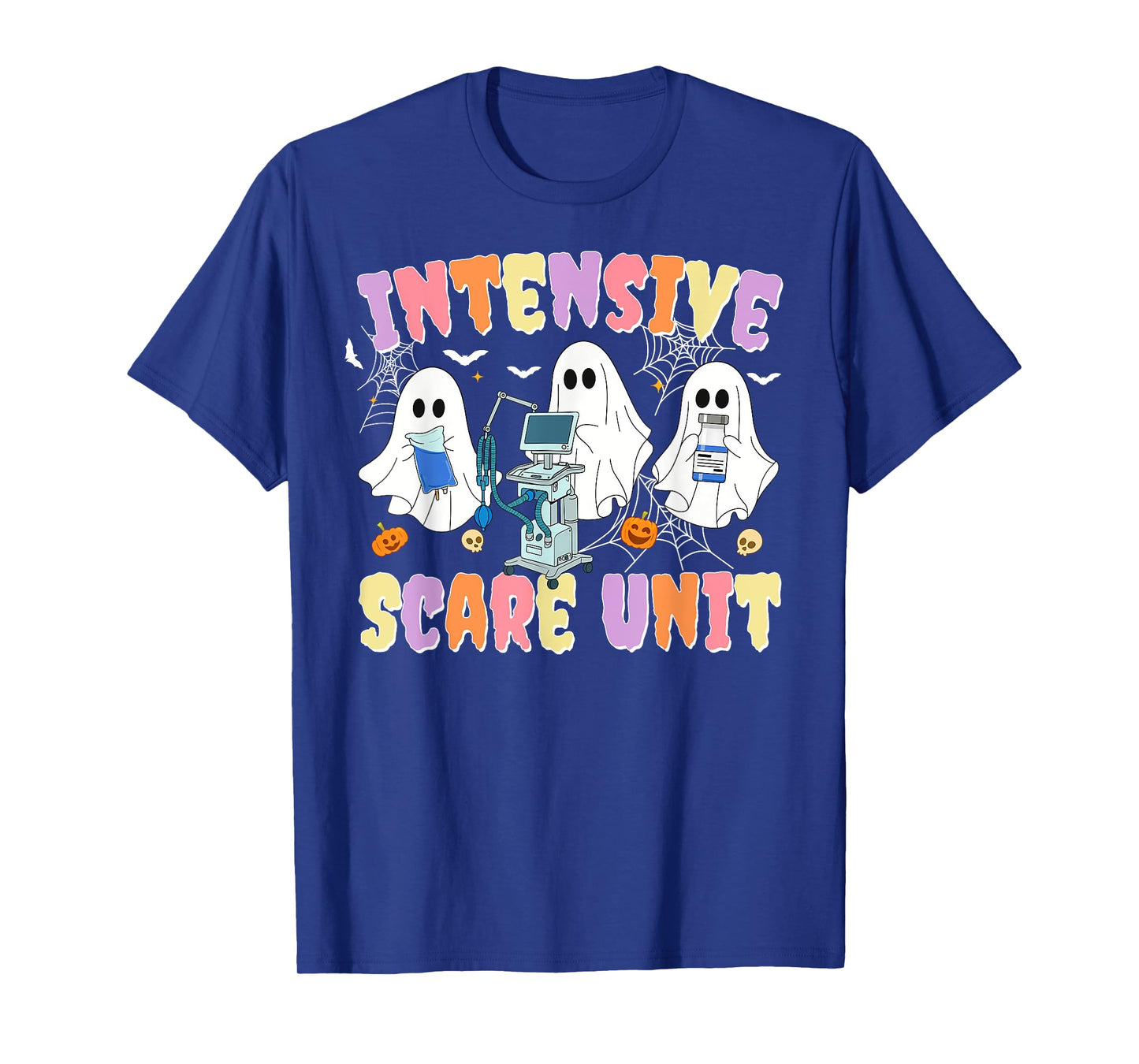 Intensive Care Scare Unit Ghost Halloween Nurse ICU Nursing T-Shirt