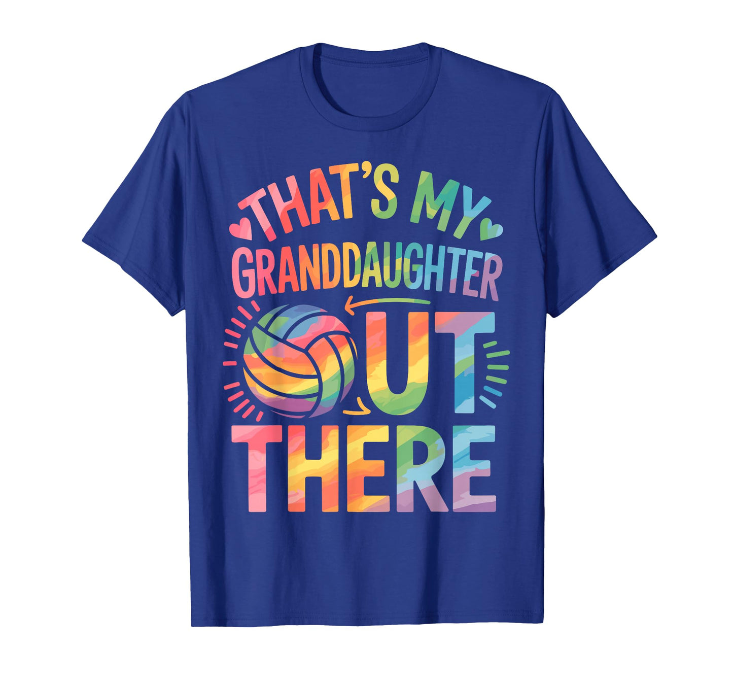 That's My Granddaughter Out There Volleyball Grandma Tie Dye T-Shirt
