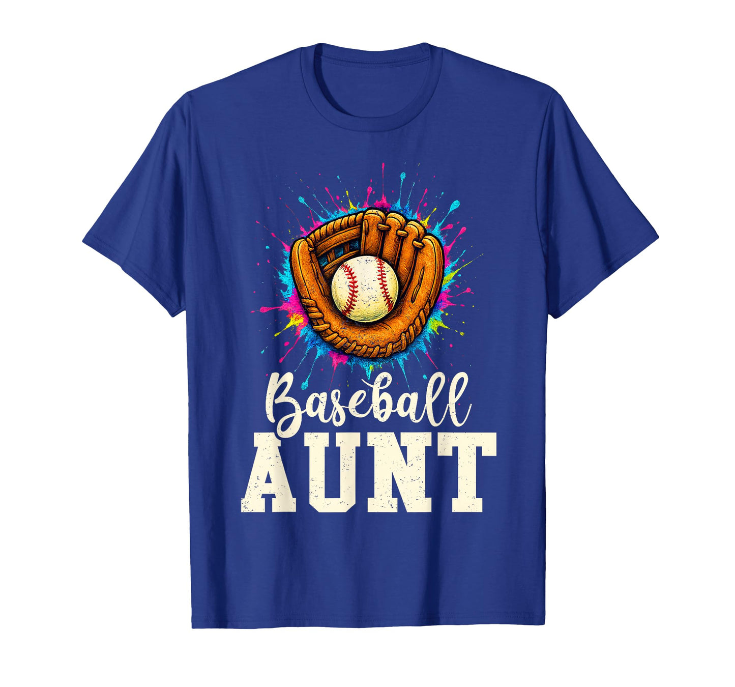 Baseball Aunt Colorful T-Shirt