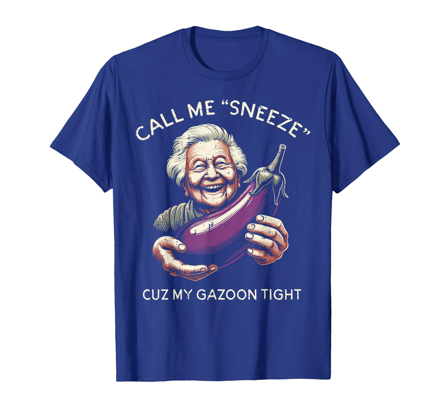 Inappropriate Call Me Sneeze Eggplant Funny Humor Joke Women T-Shirt