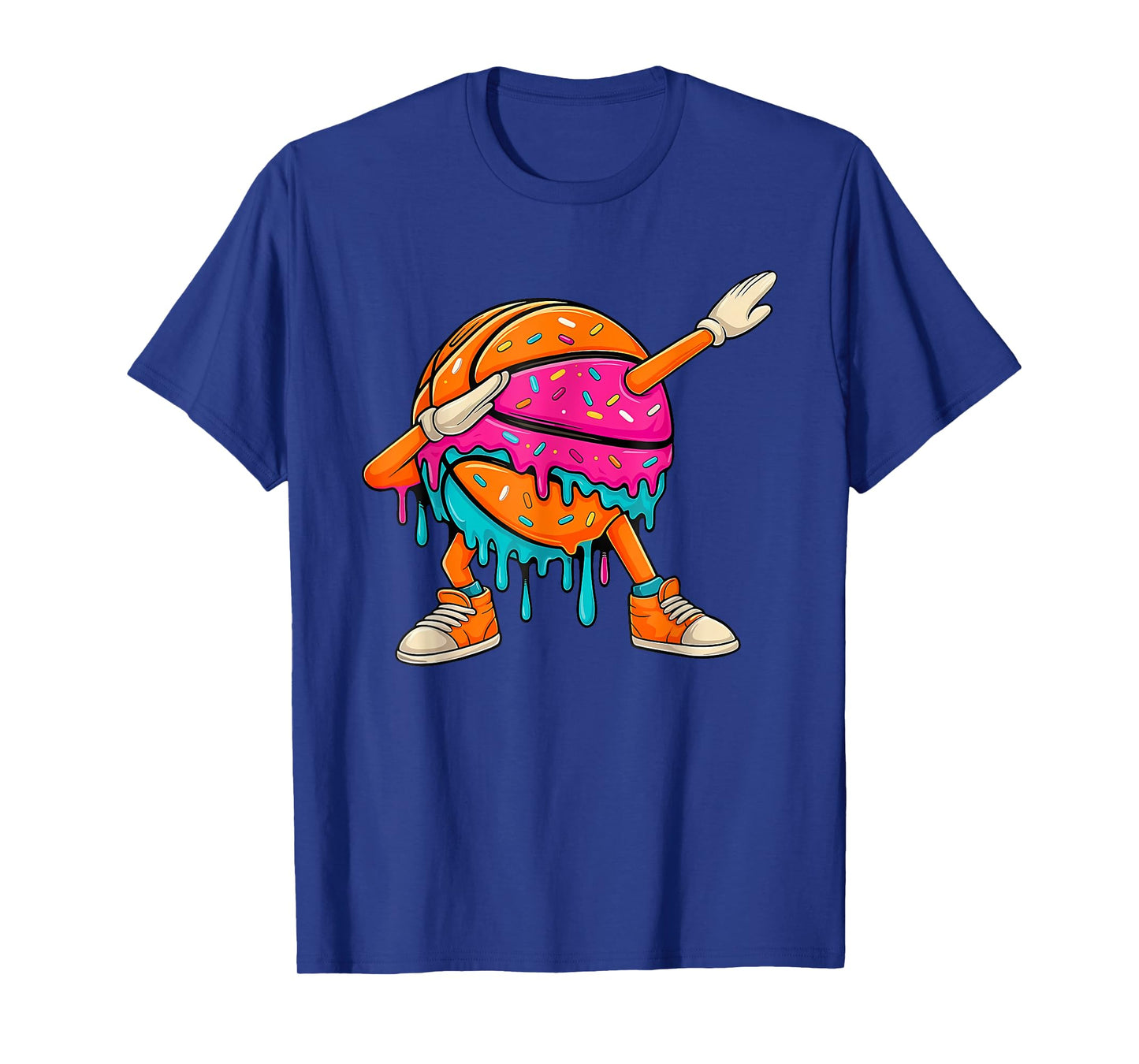 Dabbing Respect The Drip Basketball Boys Girls Cream Drip T-Shirt