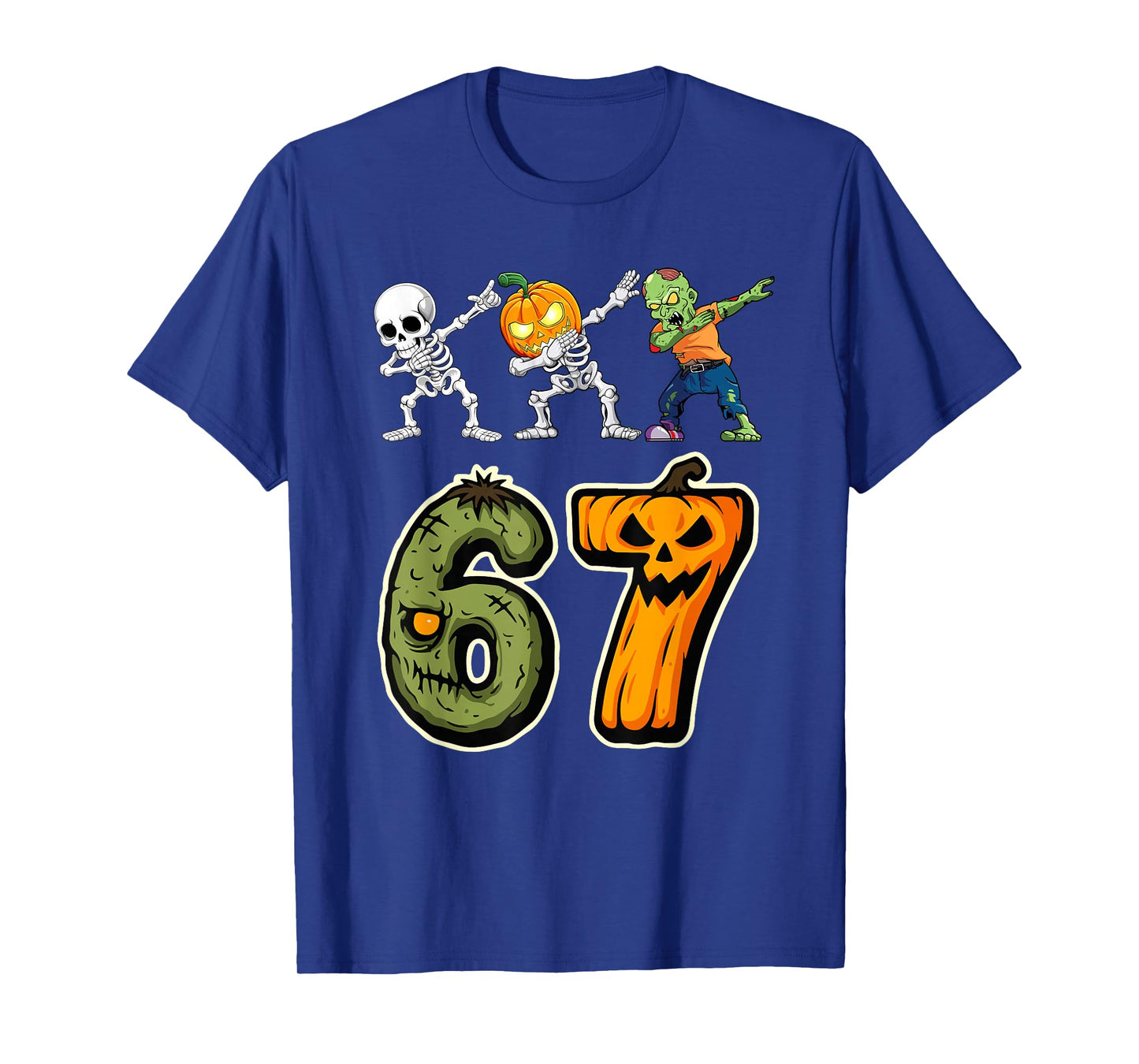 Dabbing Halloween Boys Six Seven 67 Meme Funny Kids Costume T-Shirt