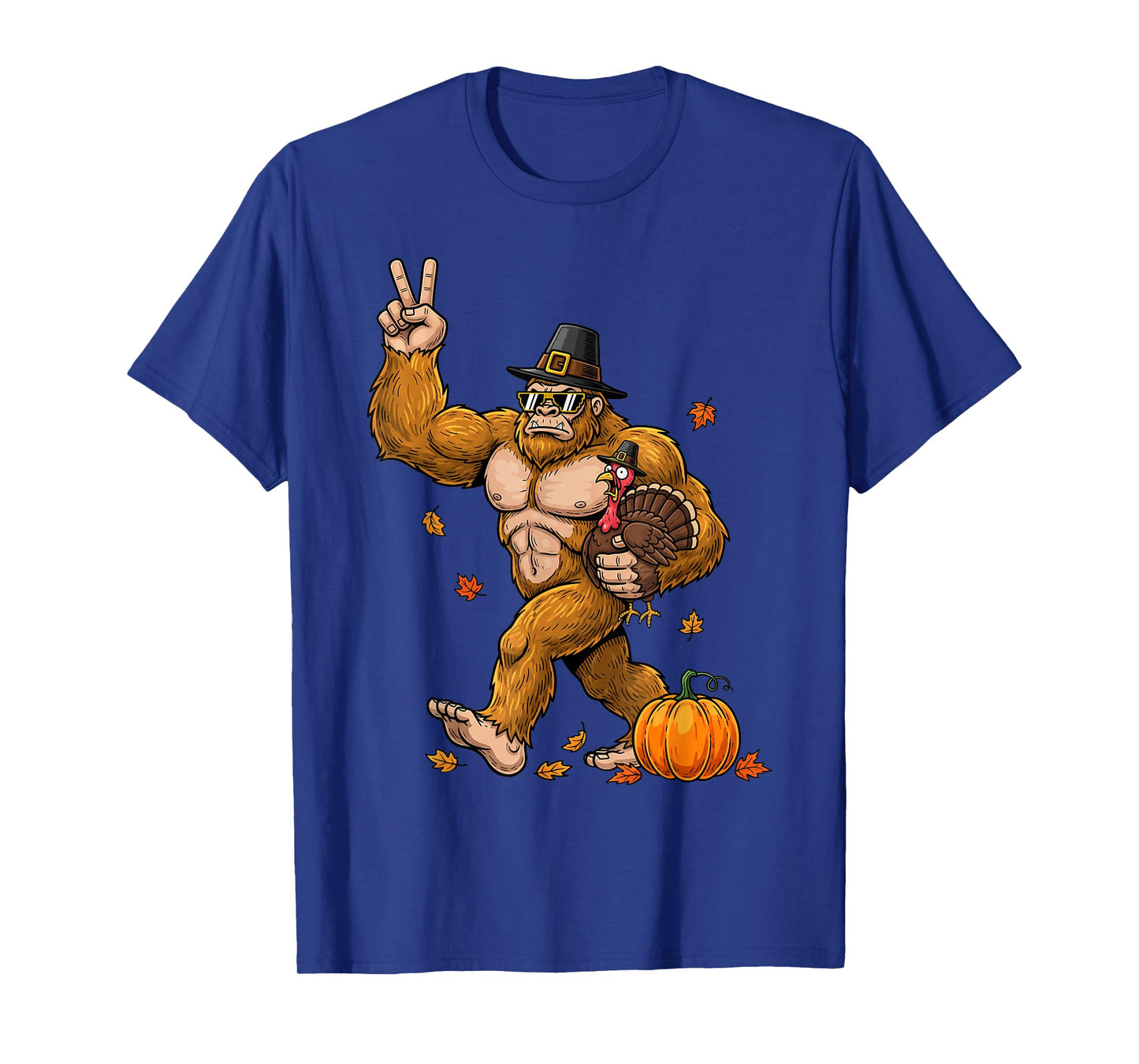 Sasquatch Turkey Thanksgiving Pajamas Kids Boys Men Women T-Shirt