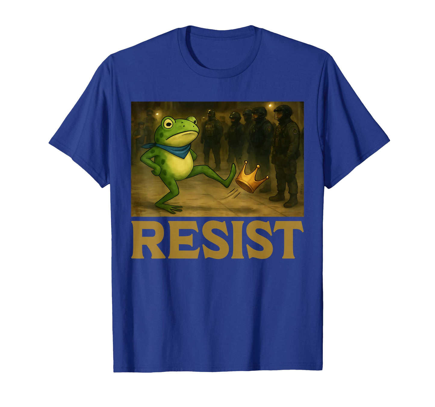 Portland Frog Protest Retro Men and Women No Kings T-Shirt