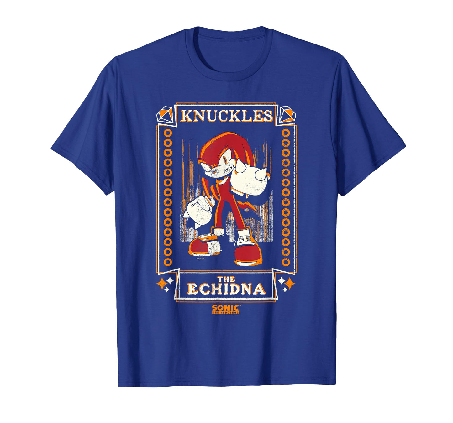Sonic The Hedgehog Knuckles The Echidna Distressed Tarot T-Shirt