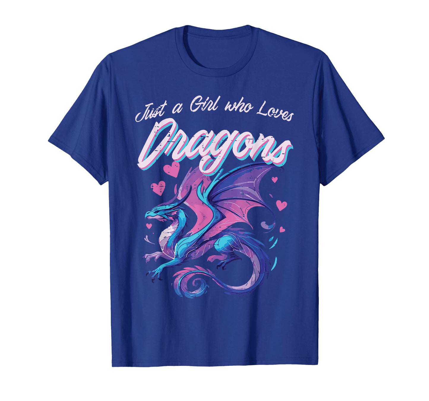 Girl Who Loves Dragons Mythical Fantasy Girls Kids Women T-Shirt