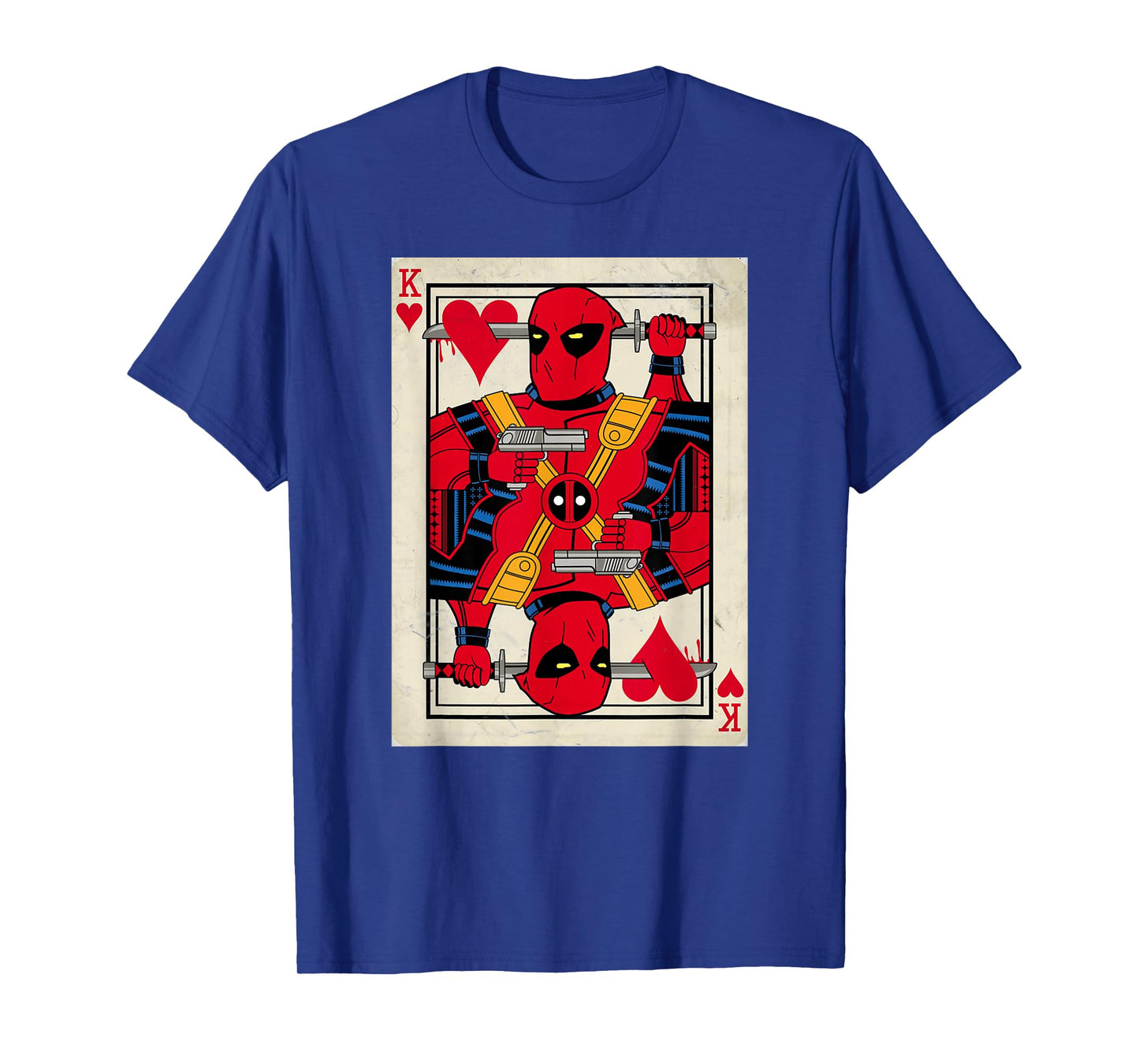 Marvel Deadpool King of Hearts Merc Playing Card T-Shirt