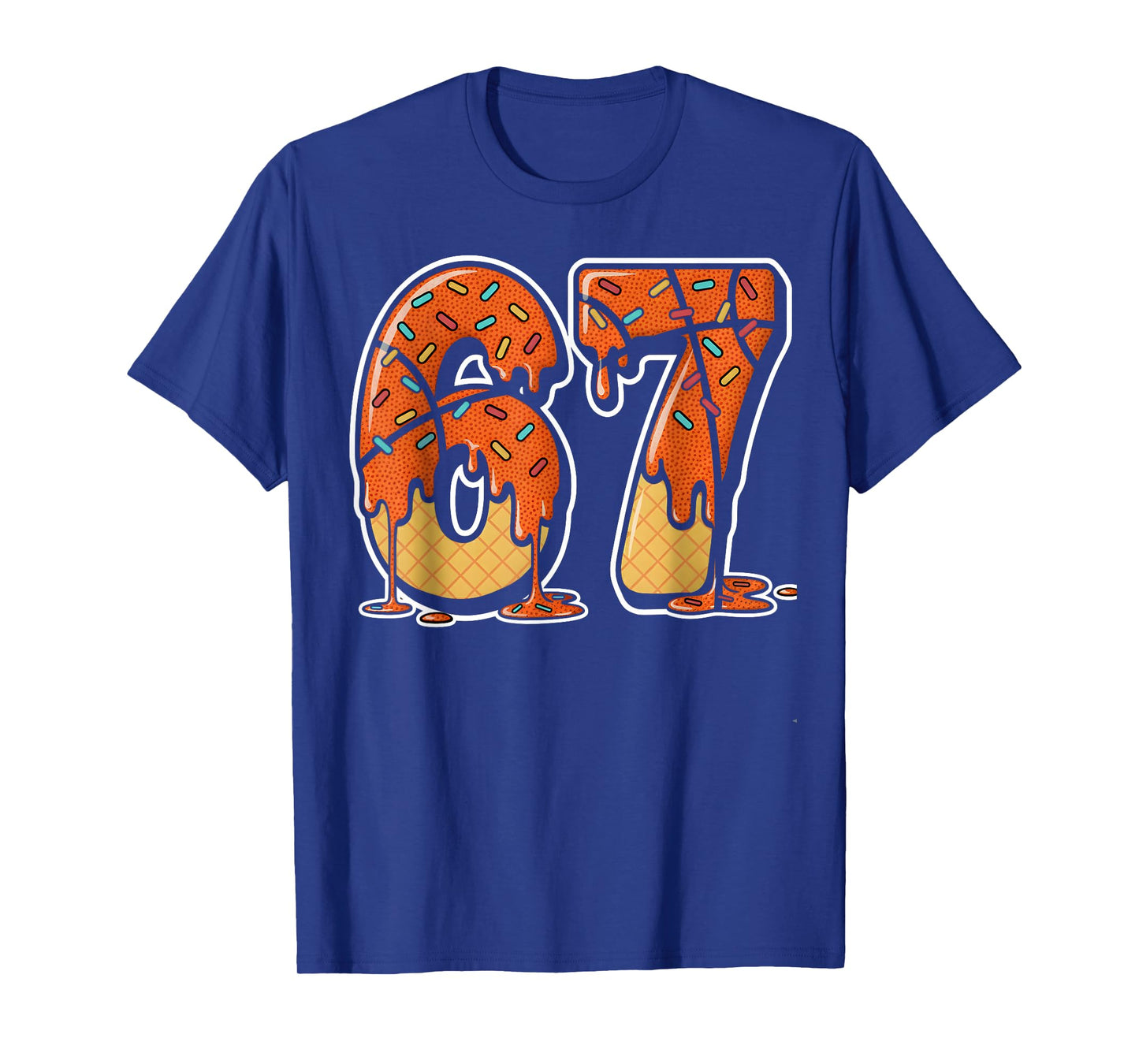 67 Ice Cream Drip Basketball Gen Alpha Slang Six Seven Meme T-Shirt