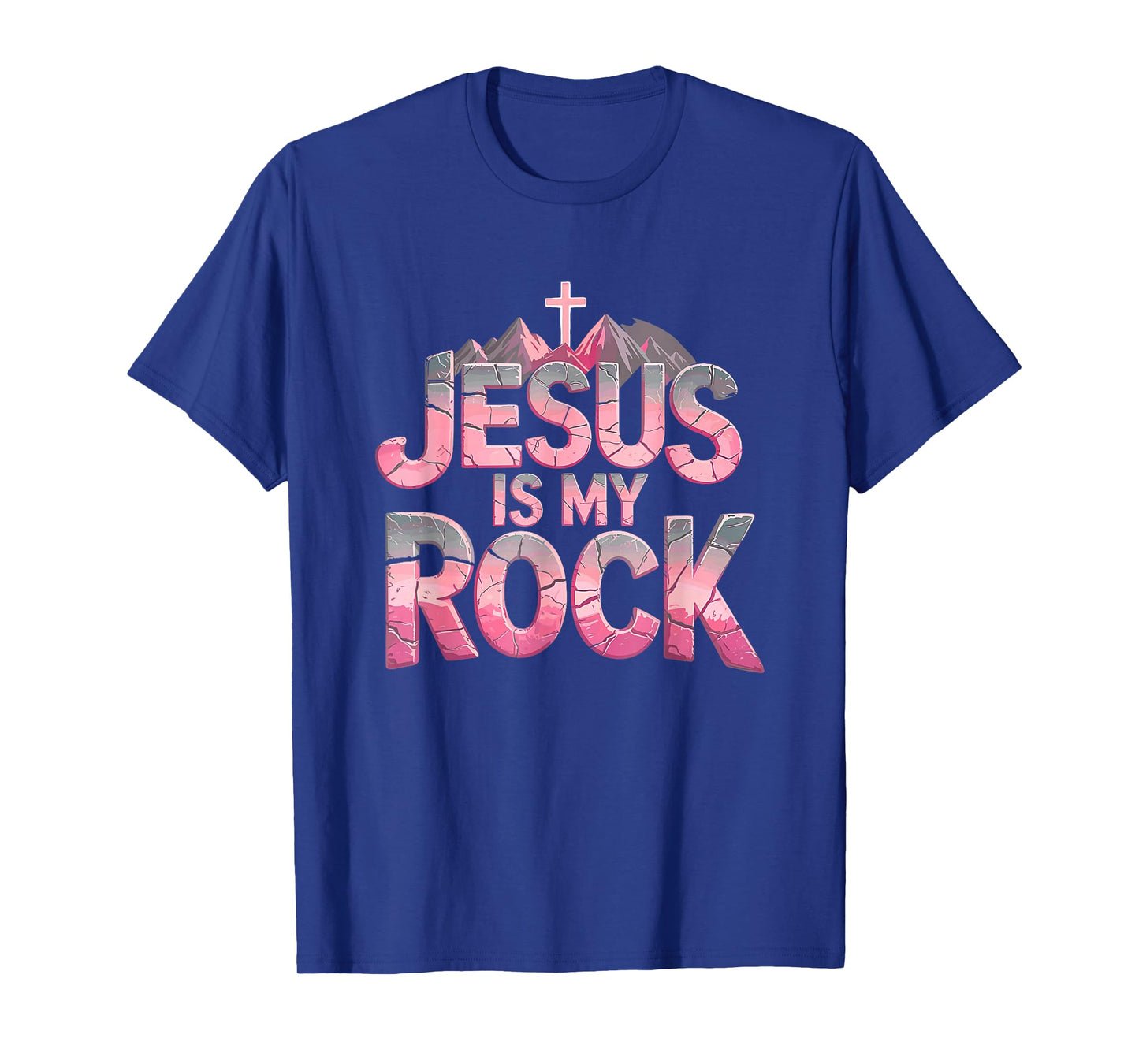 Jesus Is My Rock Pink Religious Christian Biblical T-Shirt T-Shirt