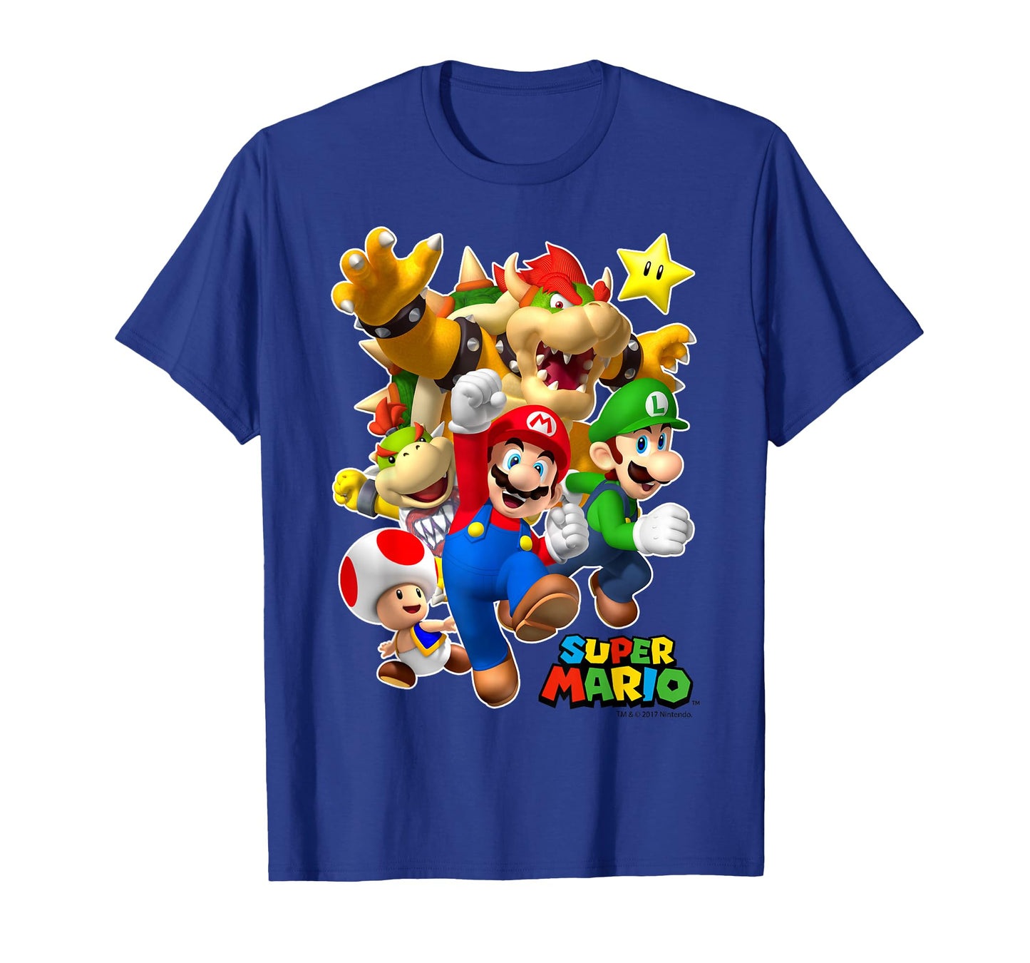 Super Mario Group Shot With Bowser 3D Poster T-Shirt