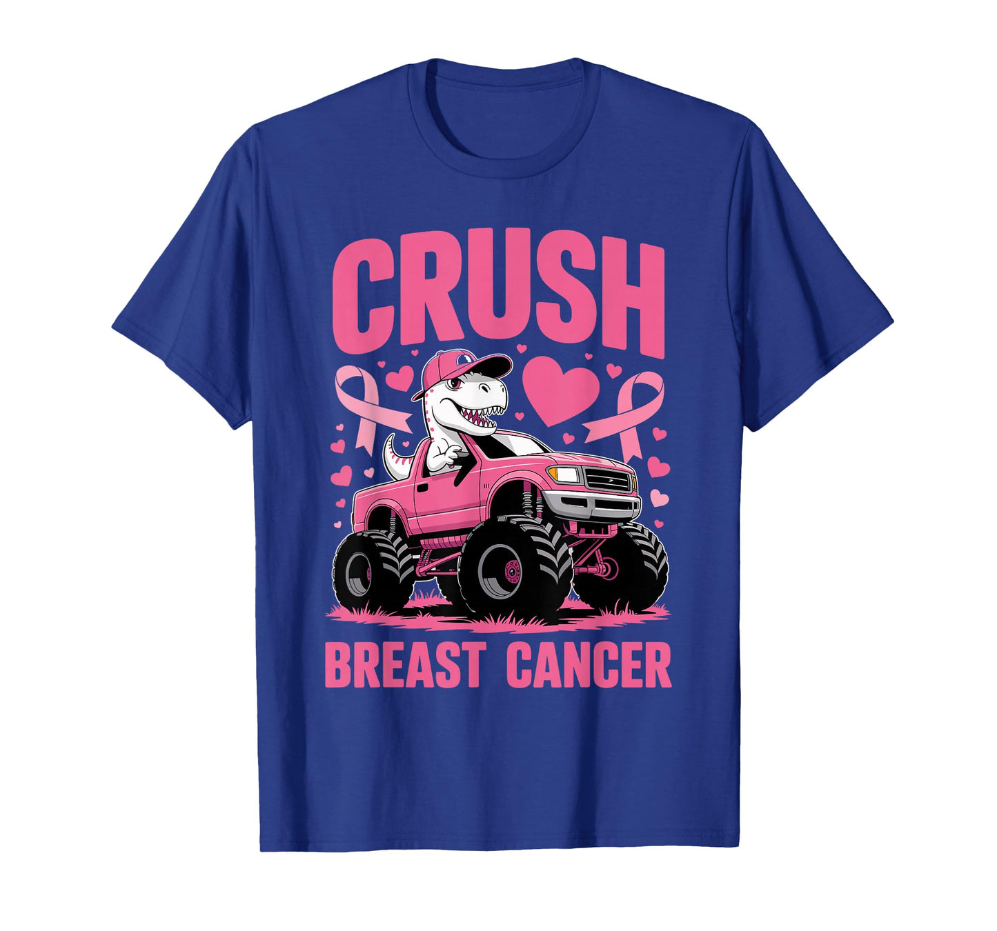 Crush Breast Cancer Awareness Monster Truck Toddler Boy Kids T-Shirt