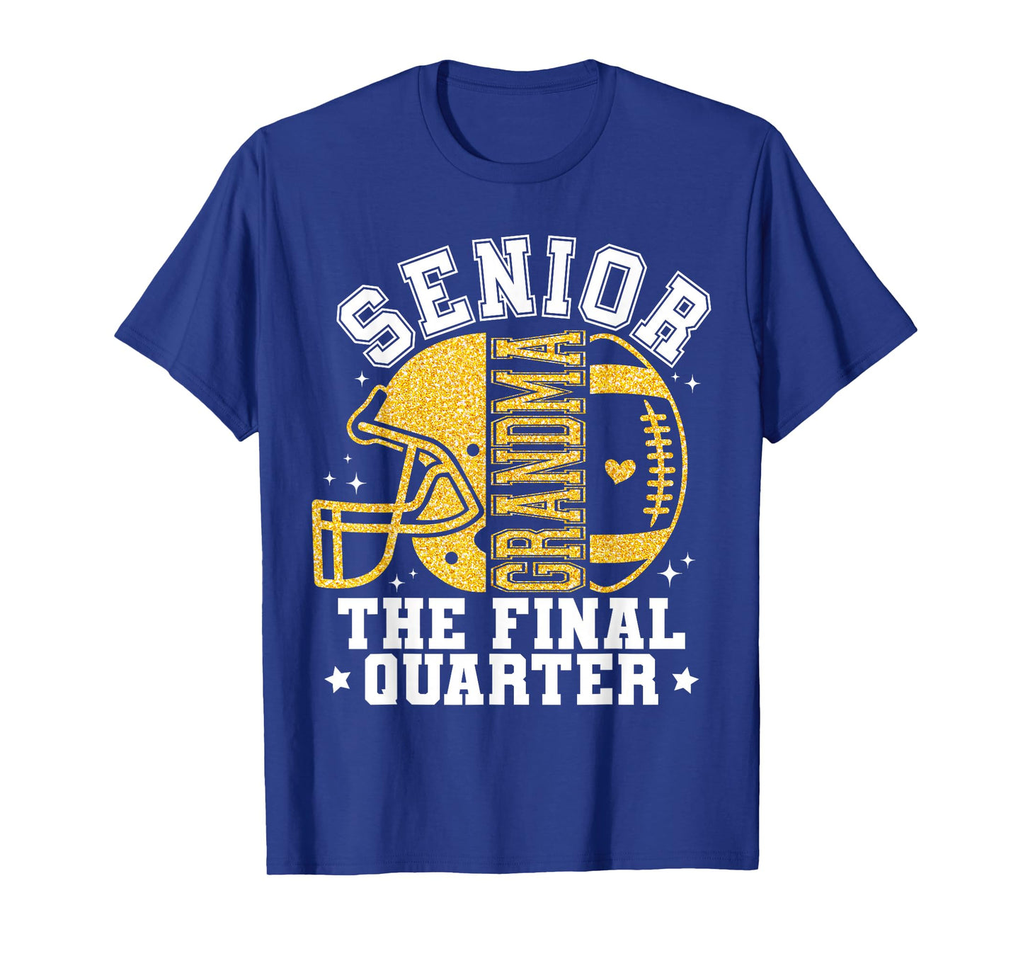 Cute Senior Football Grandma The Final Quarter 2026 Game Day T-Shirt