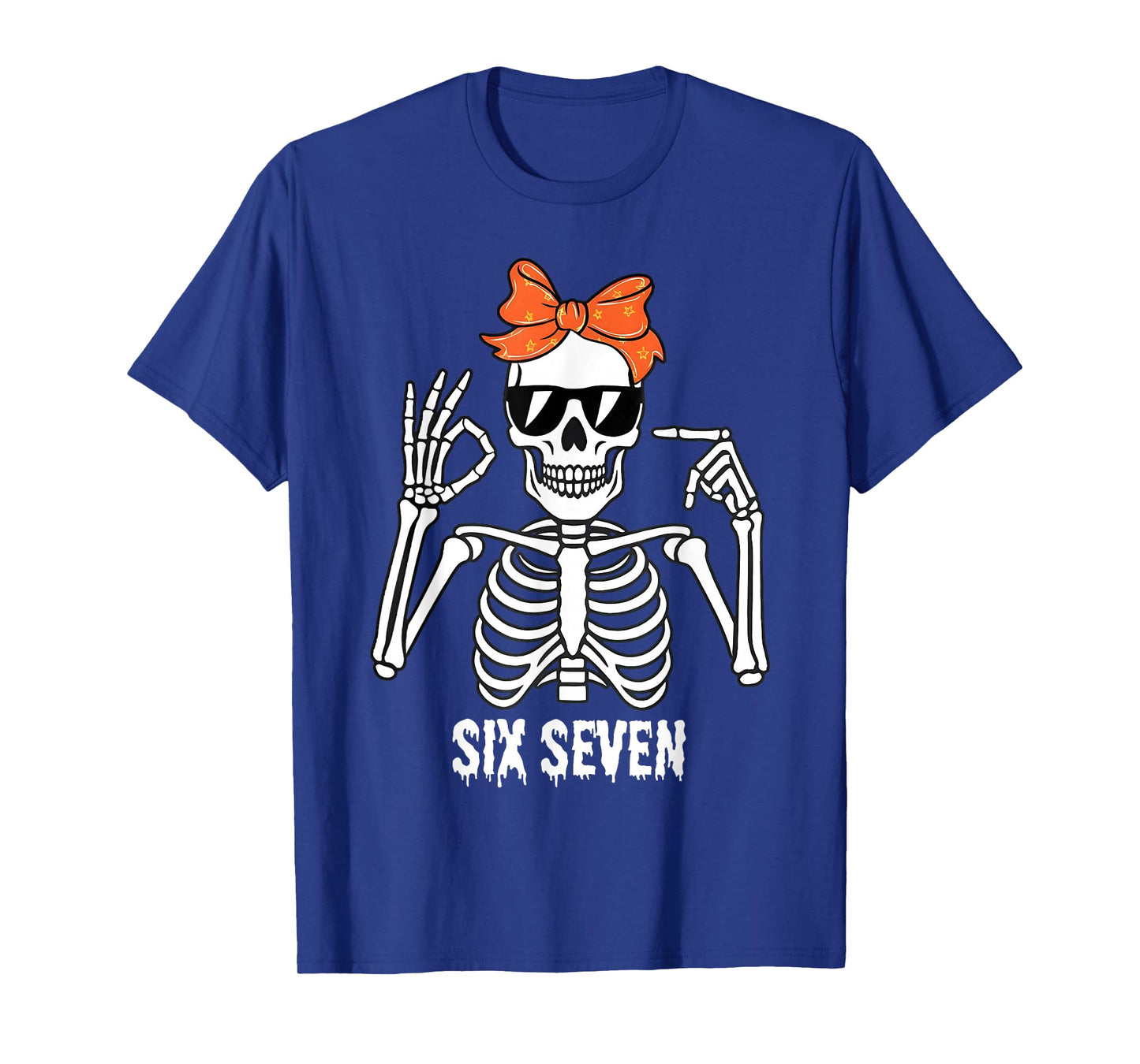 67 Skeleton Funny Six Seven Gen Z Halloween Meme Men Women T-Shirt