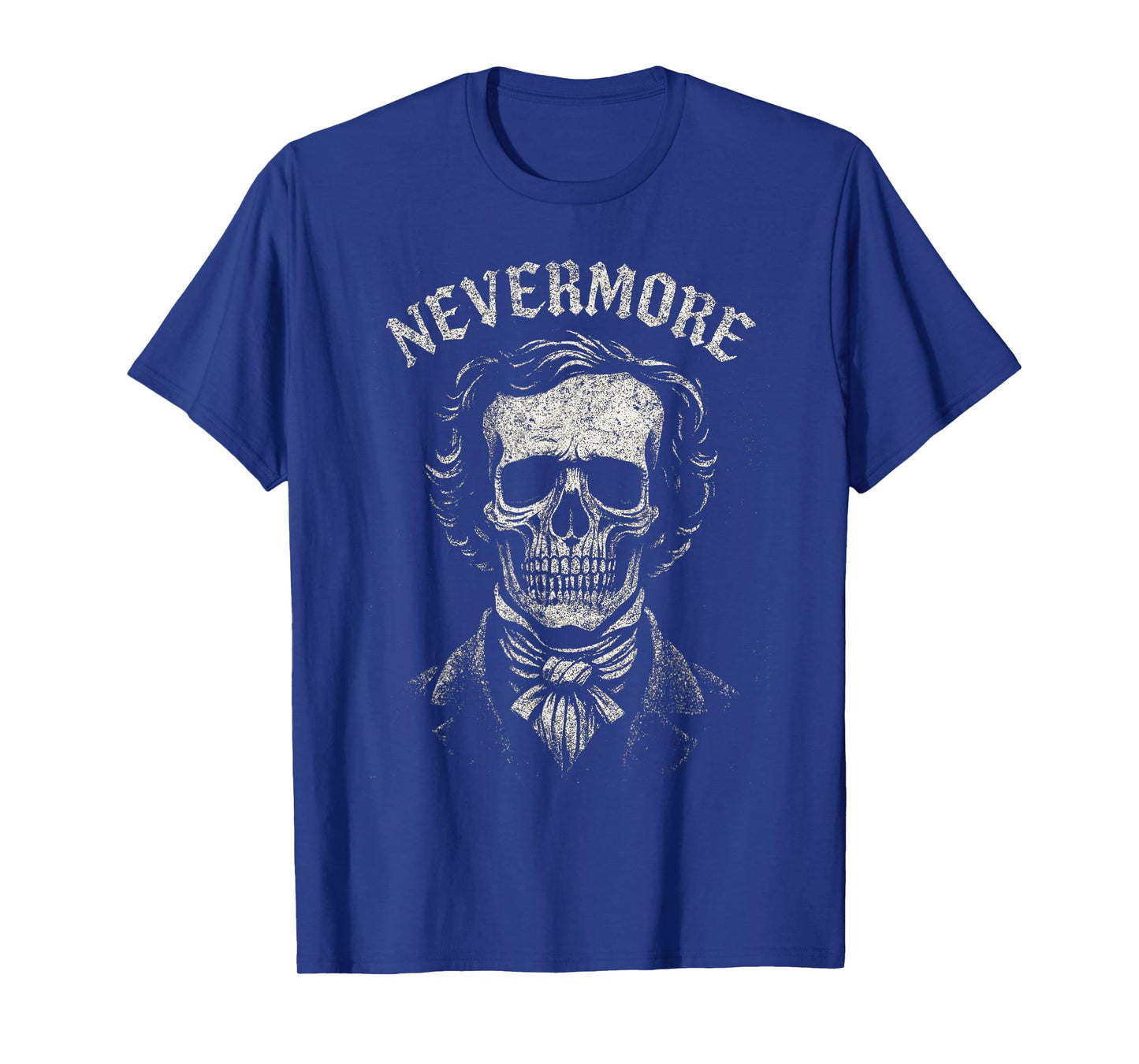 Gothic Edgar Allan Poe Skull Nevermore Quote Art Horror Gift T-Shirt