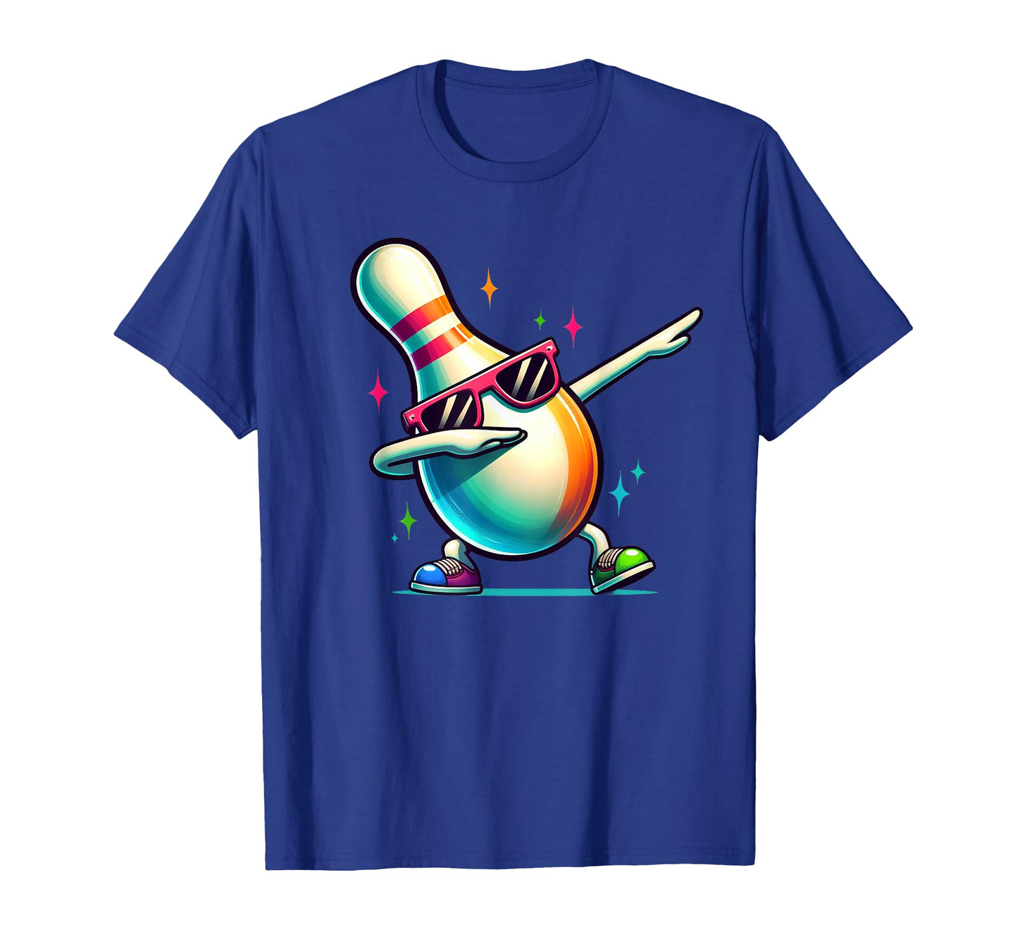Bowling Pin Dabbing Sunglasses Bowler Player Kids Boys Men T-Shirt