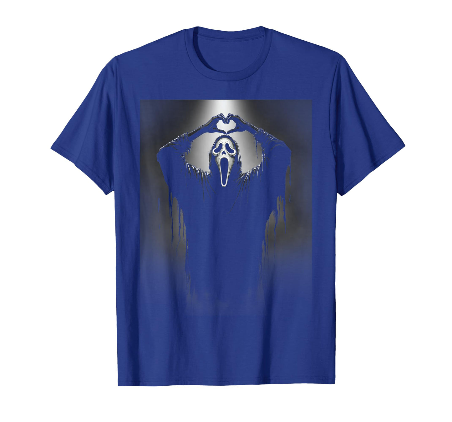 Scary Face Horror Ghost Heart Hands Creepy Halloween T-Shirt