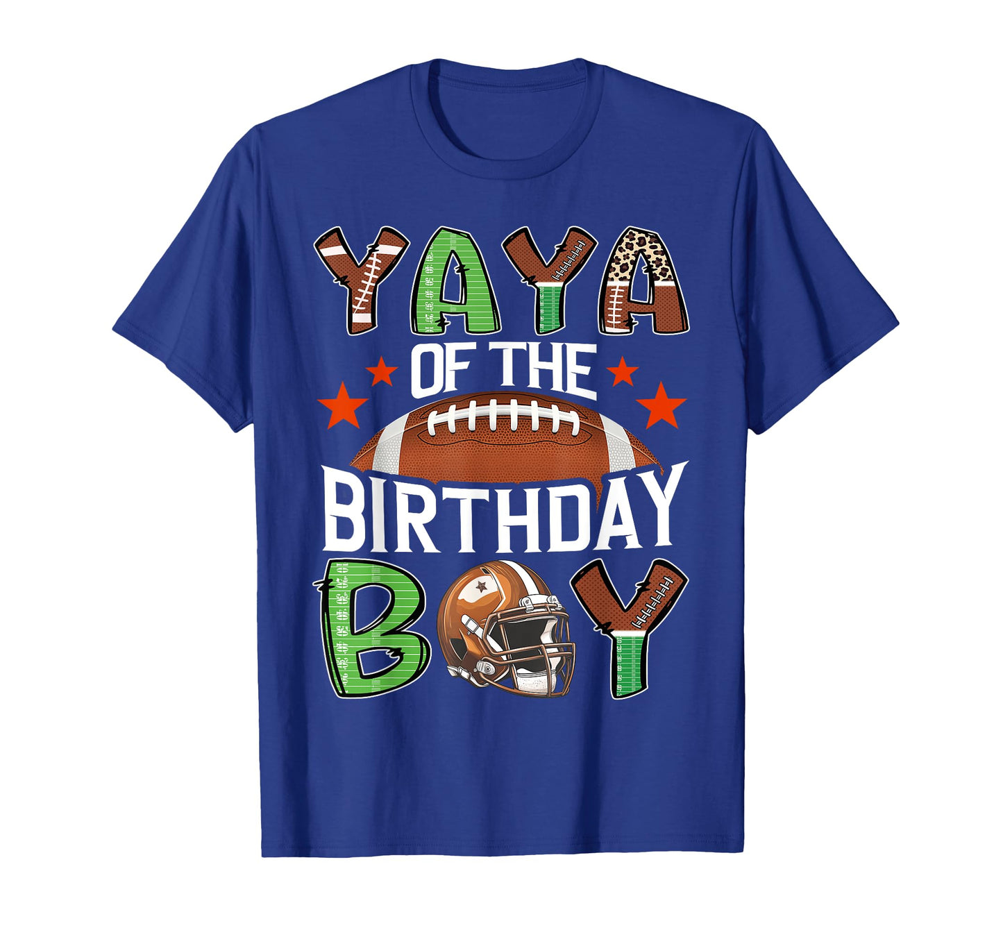 Yaya Of The Birthday Boy Game Day Football T-Shirt